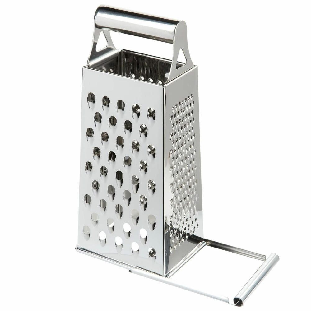 WESTMARK Vierkantreibe mit Schiebeverschluss, 4 Schneid-/Reibeflächen, Höhe: 26,4 cm, Edelstahl, rostfrei, ergonomischer Griff, spülmaschinengeeignet