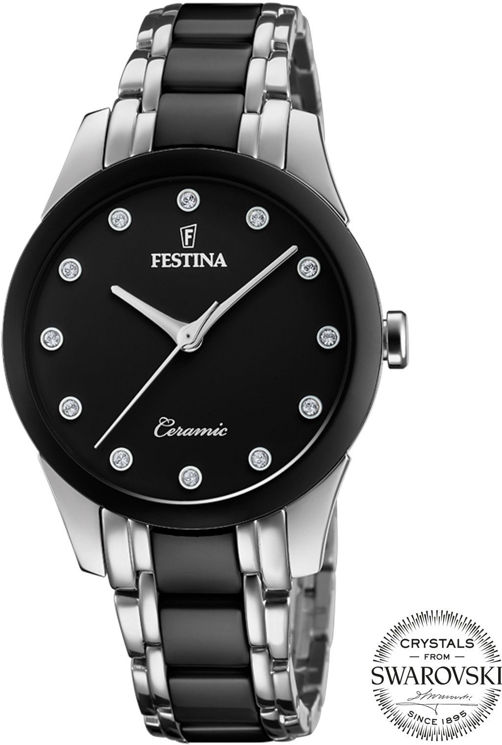 Festina Quarzuhr Ceramic Collection F20499/3, Armbanduhr, Damenuhr, Keramik günstig online kaufen