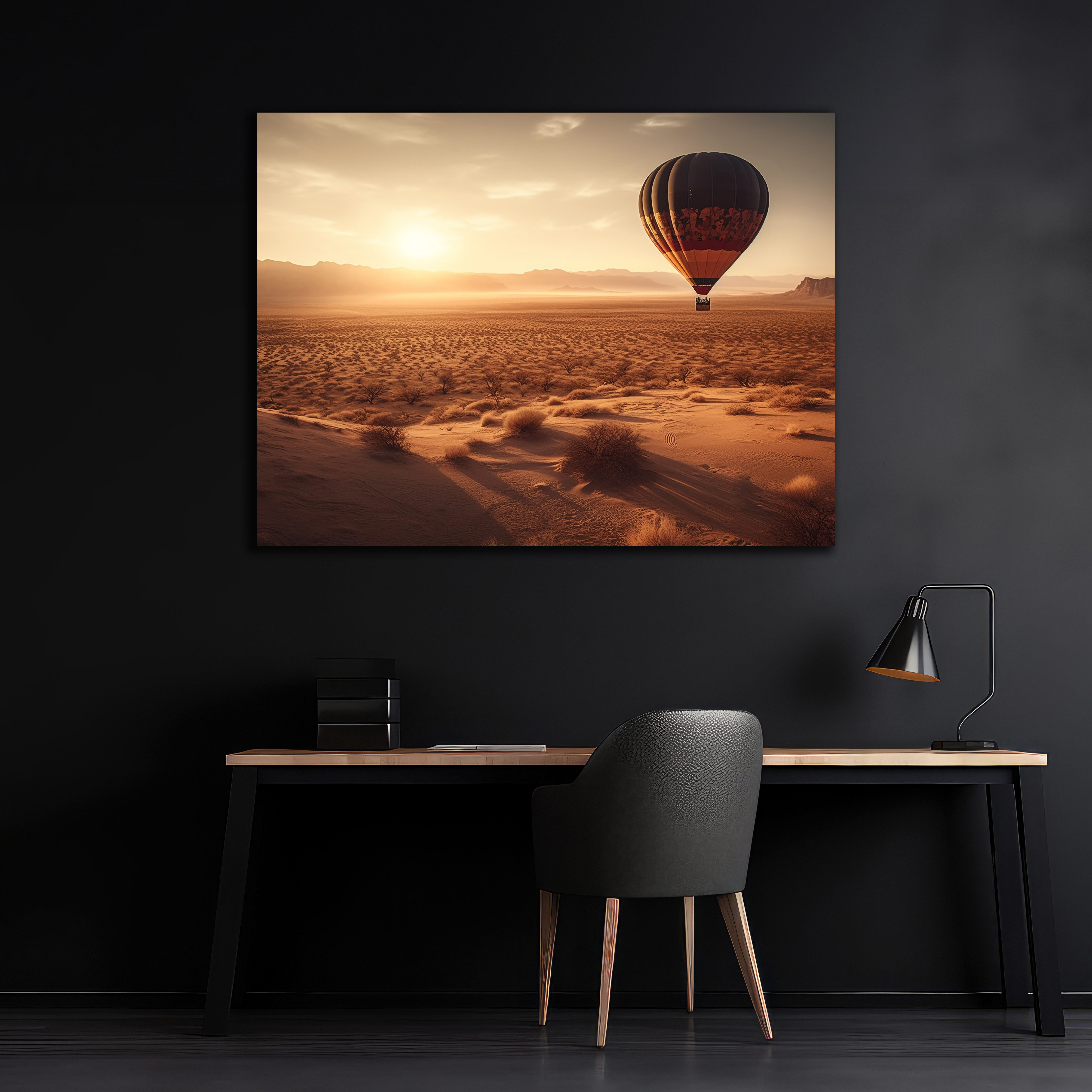 DARO Design Leinwandbild Modern Abstrakt Wandbilder XXL Wandbild Wand Deko Leinwand Bilder, (Heißluftballon - Bild groß Wohnzimmer Schlafzimmer Küche Esszimmer Einteilig Querformat Fotodruck Leinwände Wanddeko Abstrakte Kunst Boho), 30x20cm