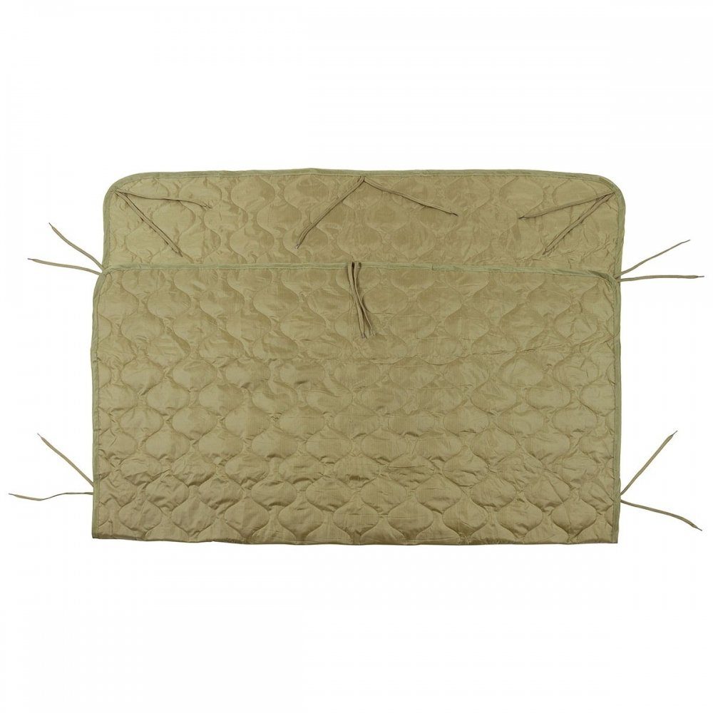 tan, Liner coyote Poncho x (Steppdecke), 150 210 Befestigungsbändern MFH, cm, Outdoordecke ca.