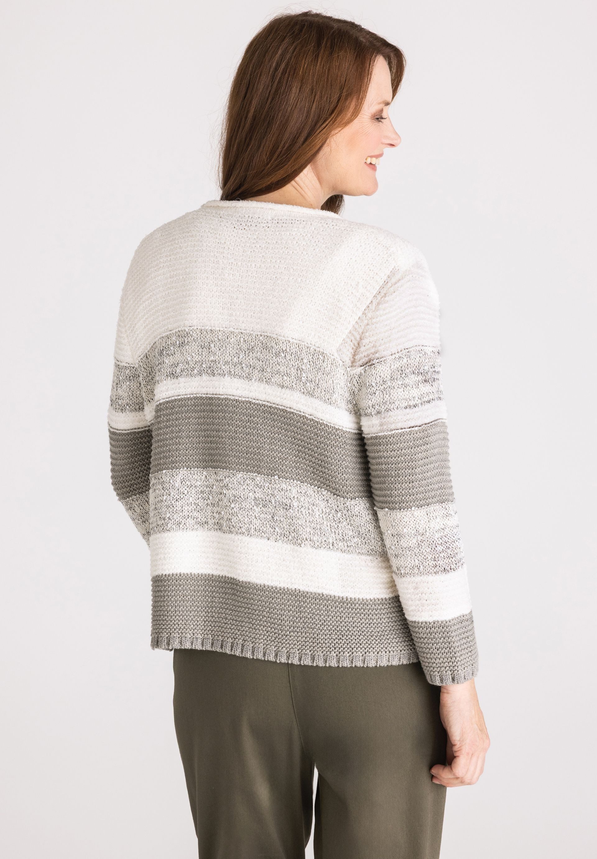 FRANK WALDER Cardigan mit offenen Kanten