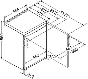 Liebherr Table Top Kühlschrank TP 1420-20, 85 cm hoch, 55,5 cm breit
