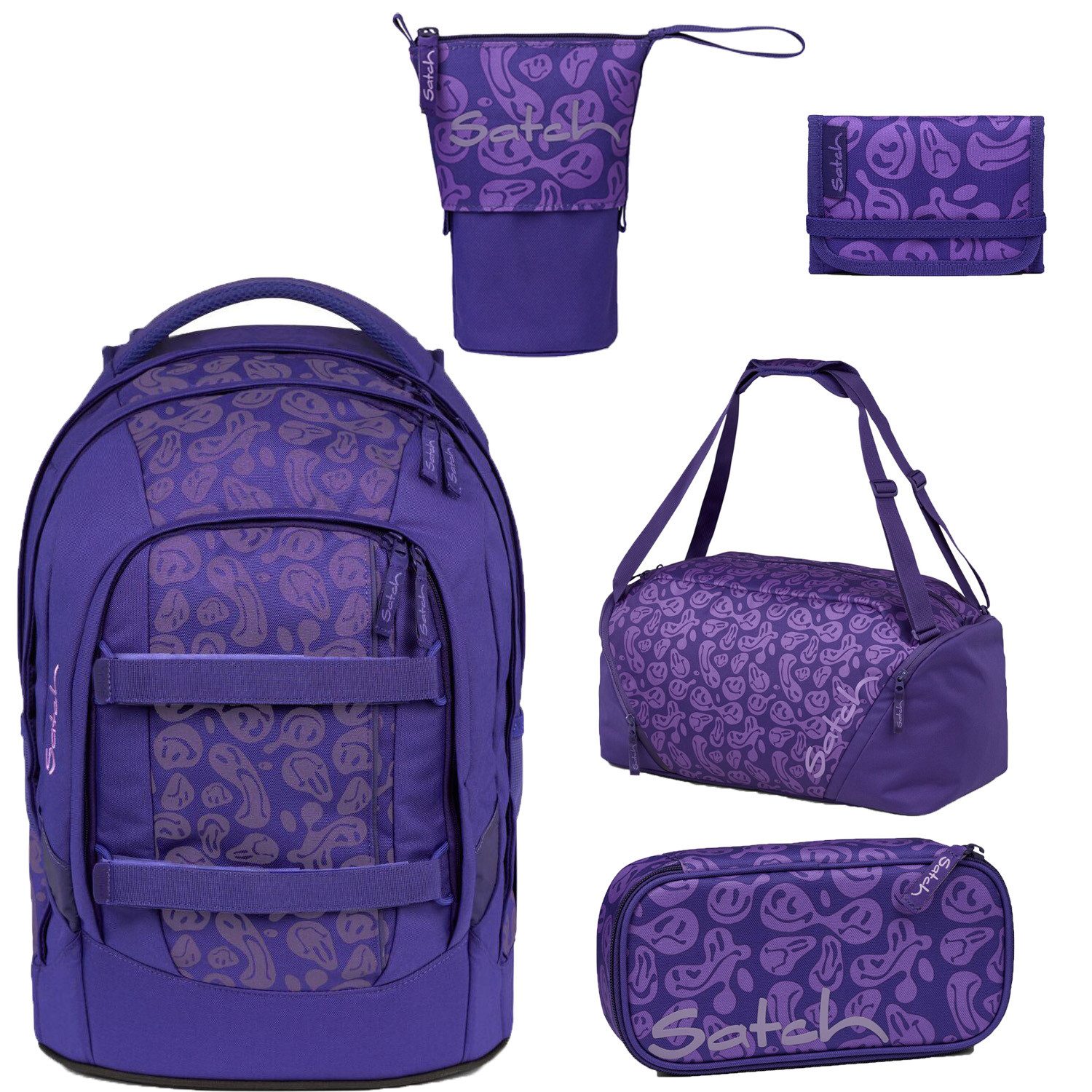 Satch Schulrucksack Satch Pack Schulrucksack Set Bright Faces 5tlg