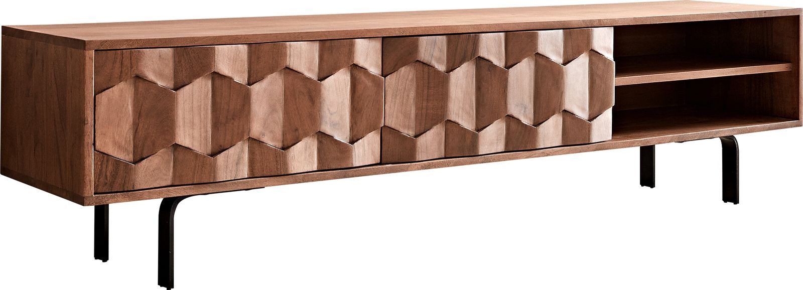 DELIFE Lowboard Fevo, Fevo Akazie Braun günstig online kaufen