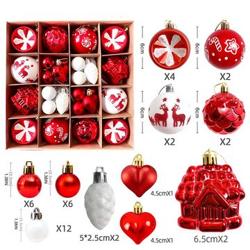 Coonoor Weihnachtsbaumkugel Weihnachtskugeln, Ornamente für den Weihnachtsbaum, für Weihnachts (40 St)