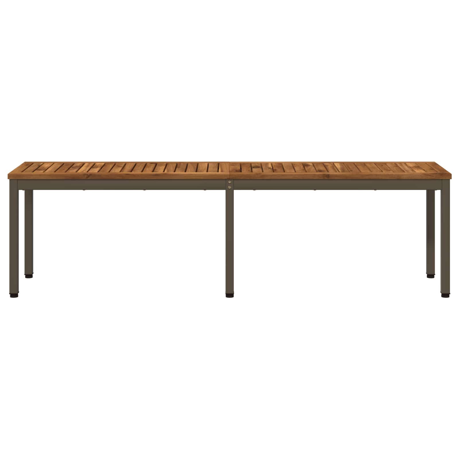 vidaXL Gartenbank Gartenbank 161 x 35 x 45 cm Massivholz Natur und Kaffee (1-St)