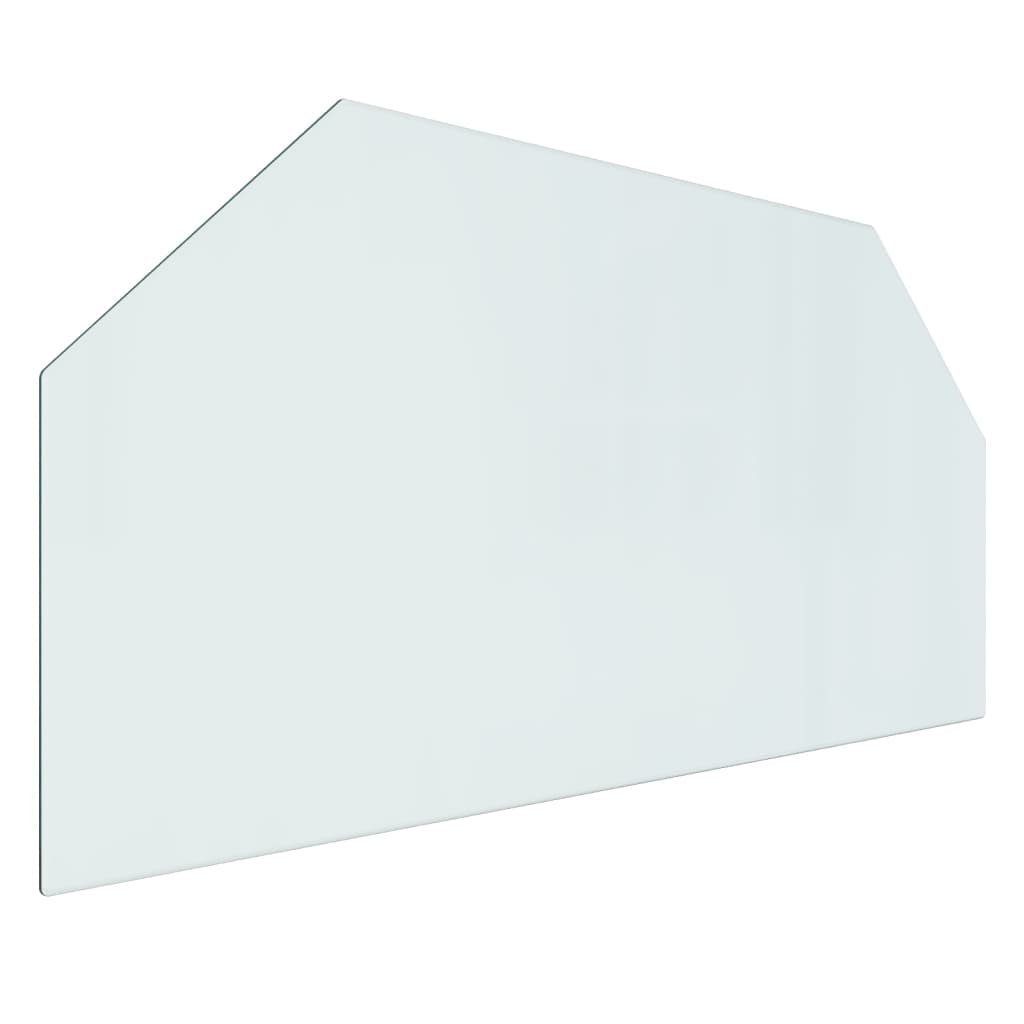 vidaXL Tischplatte Kaminofen Glasplatte Sechseck (1 St) cm 100x50