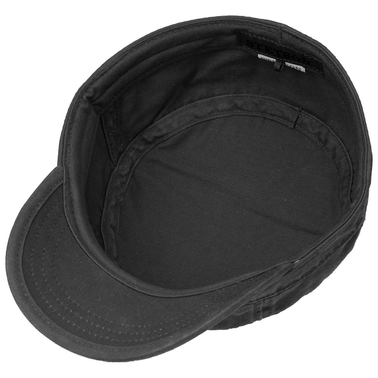 (1-St) mit Baumwollcap Army schwarz Stetson Cap Schirm