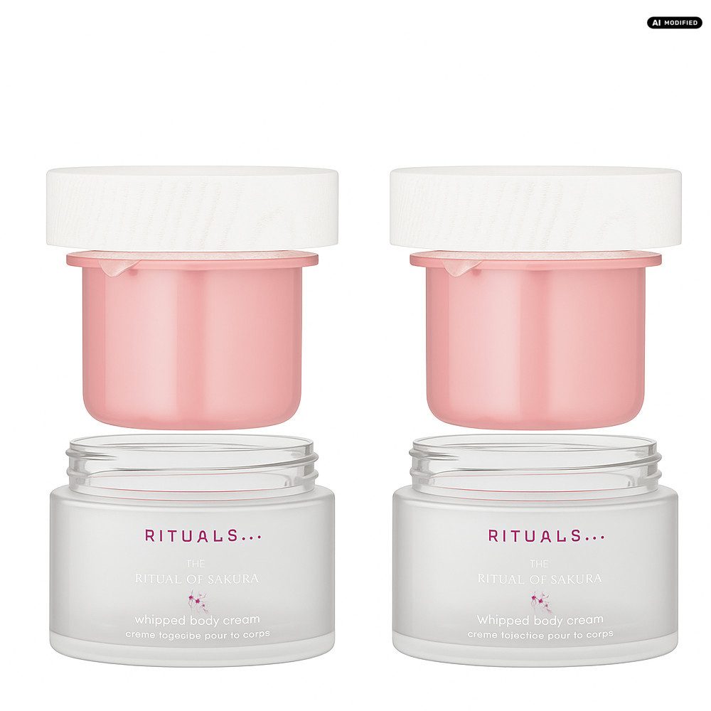 Rituals Körpercreme Rituals The Ritual Of Sakura Body Cream Refill 2er Set, Praktisches Vorrats-Set mit Nachfüllpackungen