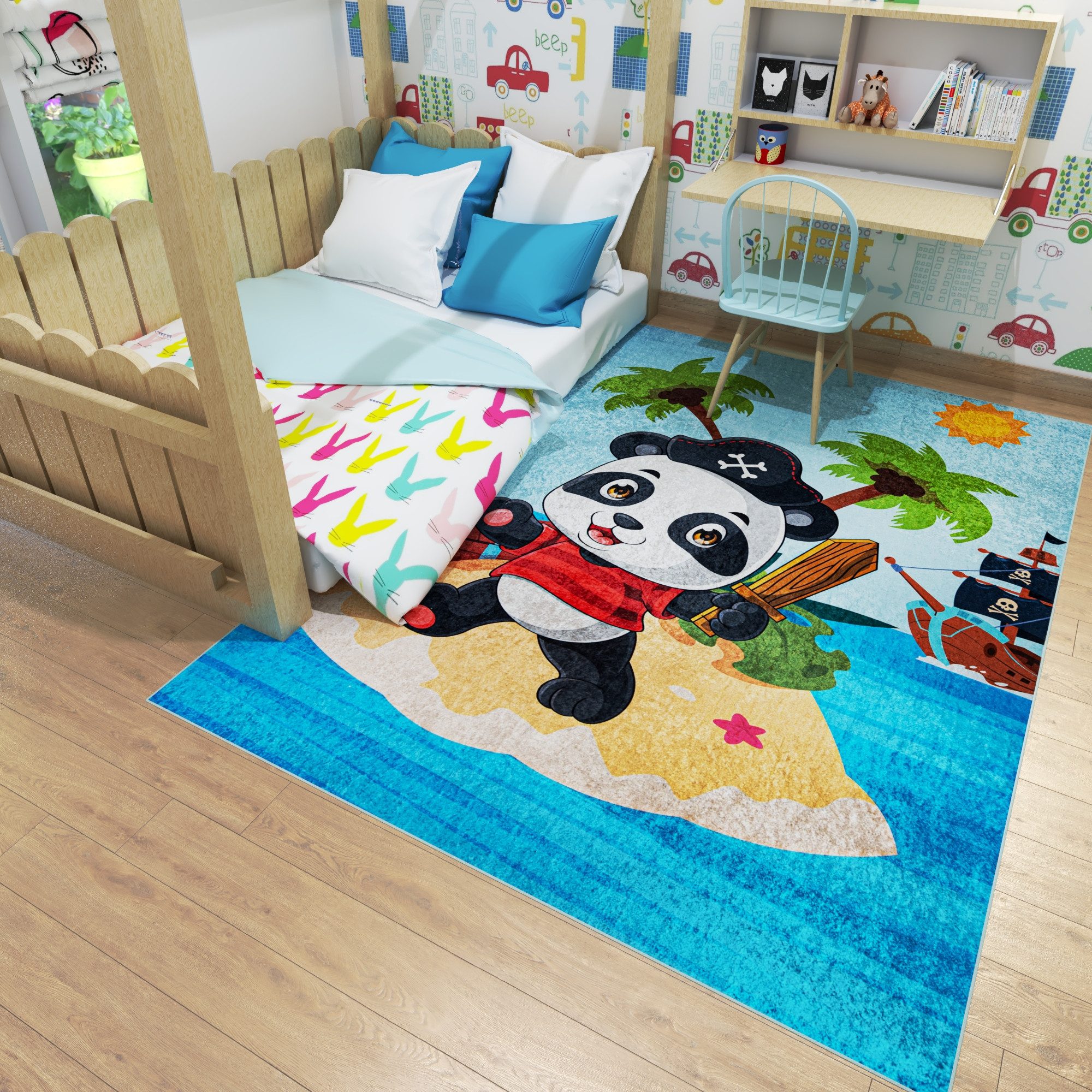 Mazovia Kinderteppich Kinderteppich Bär Kinderzimmer, 80 günstig online kaufen