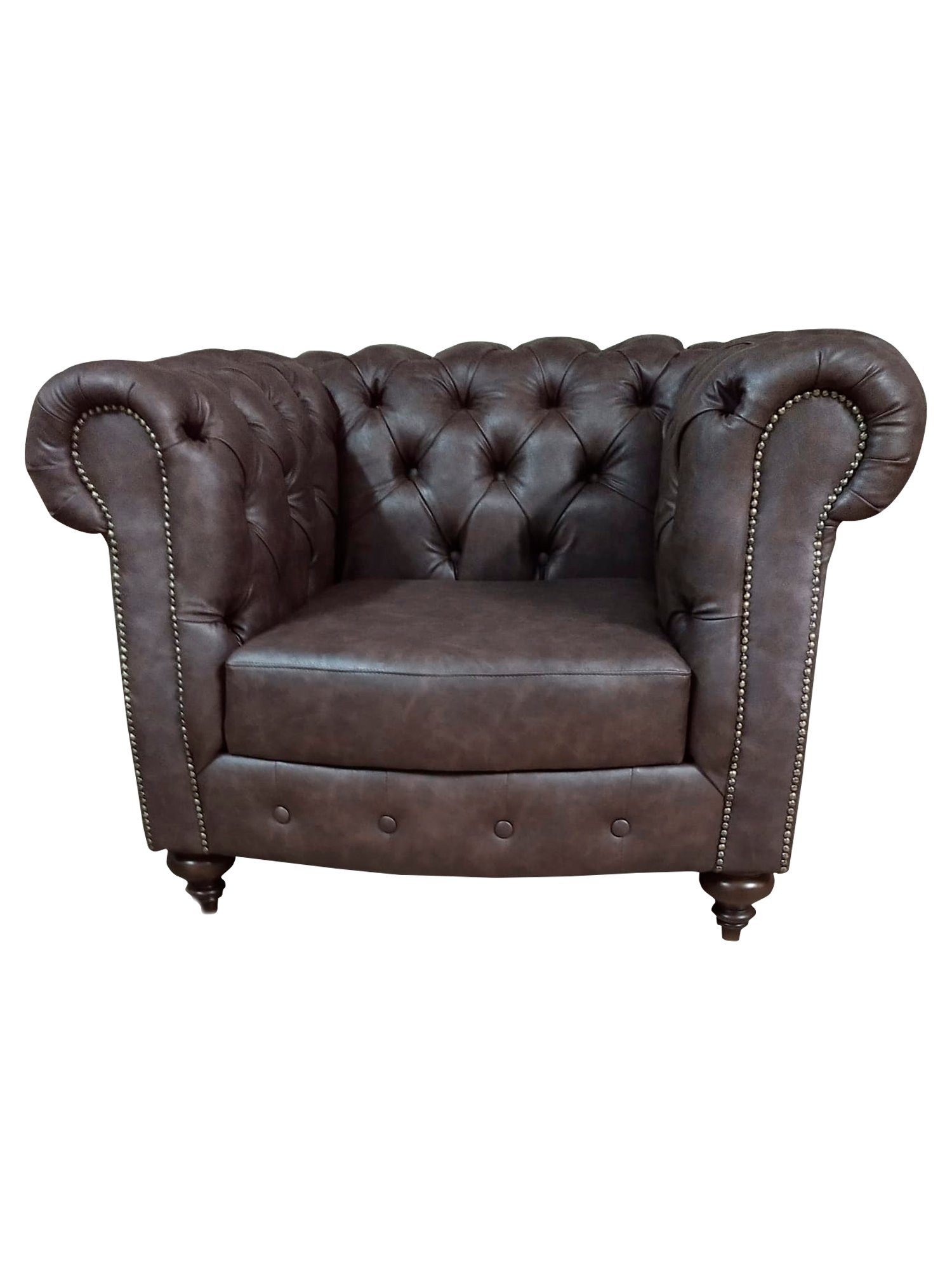 JVmoebel Sessel, Chesterfield Sessel Couch 1 Sitzer Leder Lounge Sitz Luxus Einsitzer