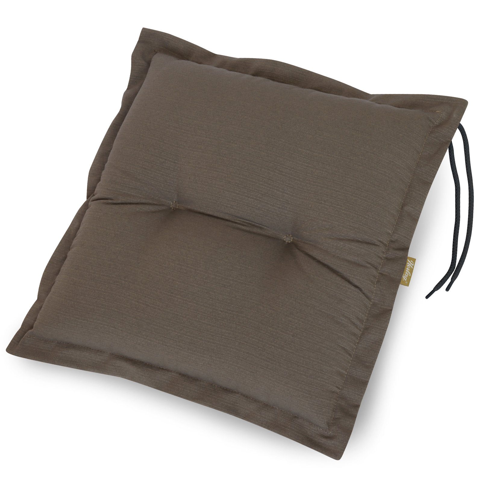 Herlag Hockerauflage Ava, 50x50x9cm, extra dicke Stuhlauflage Taupe
