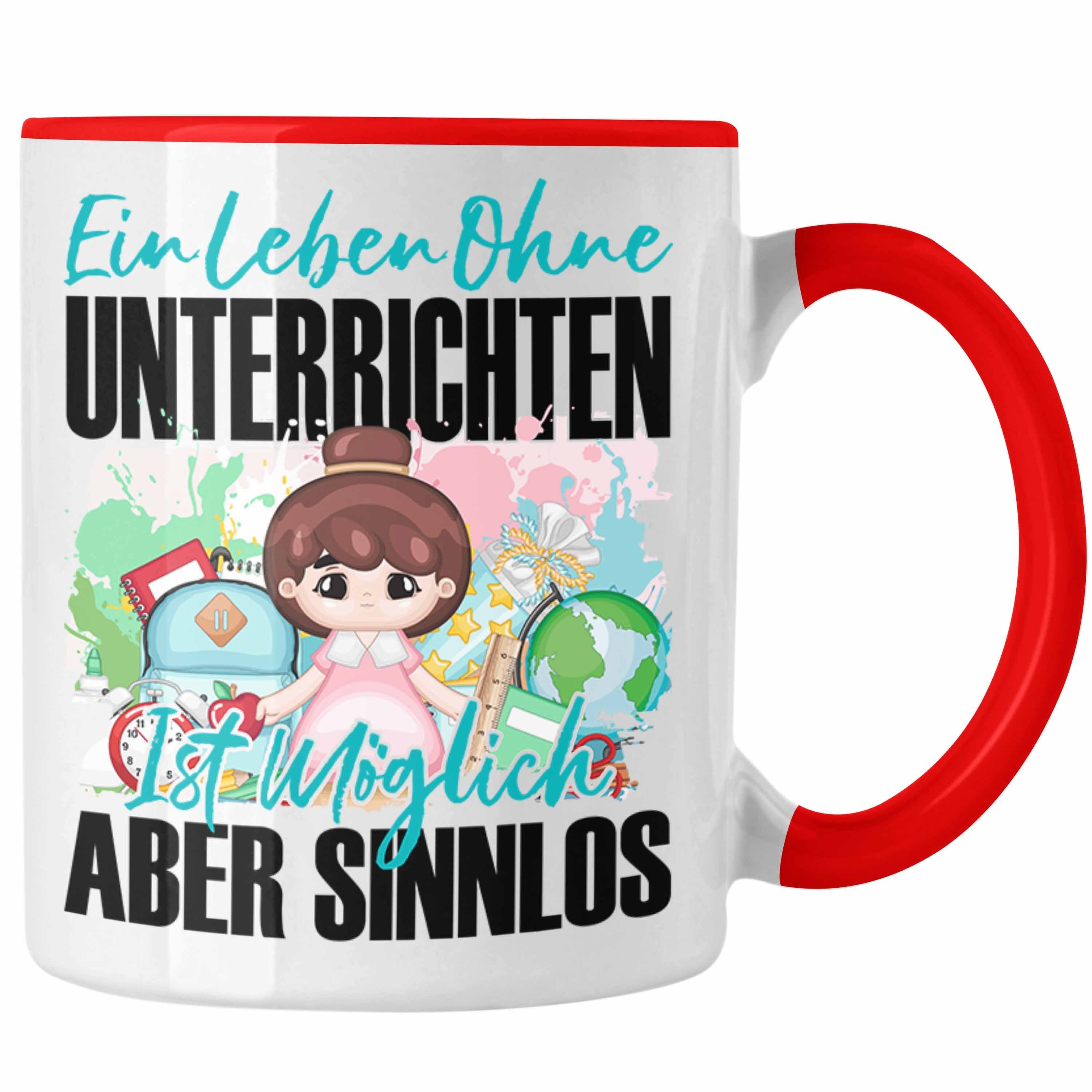 Geschenkid - Spruch Tasse Tasse Trendation Geschenk Lehrerin Klassenlehrerin Trendation Rot