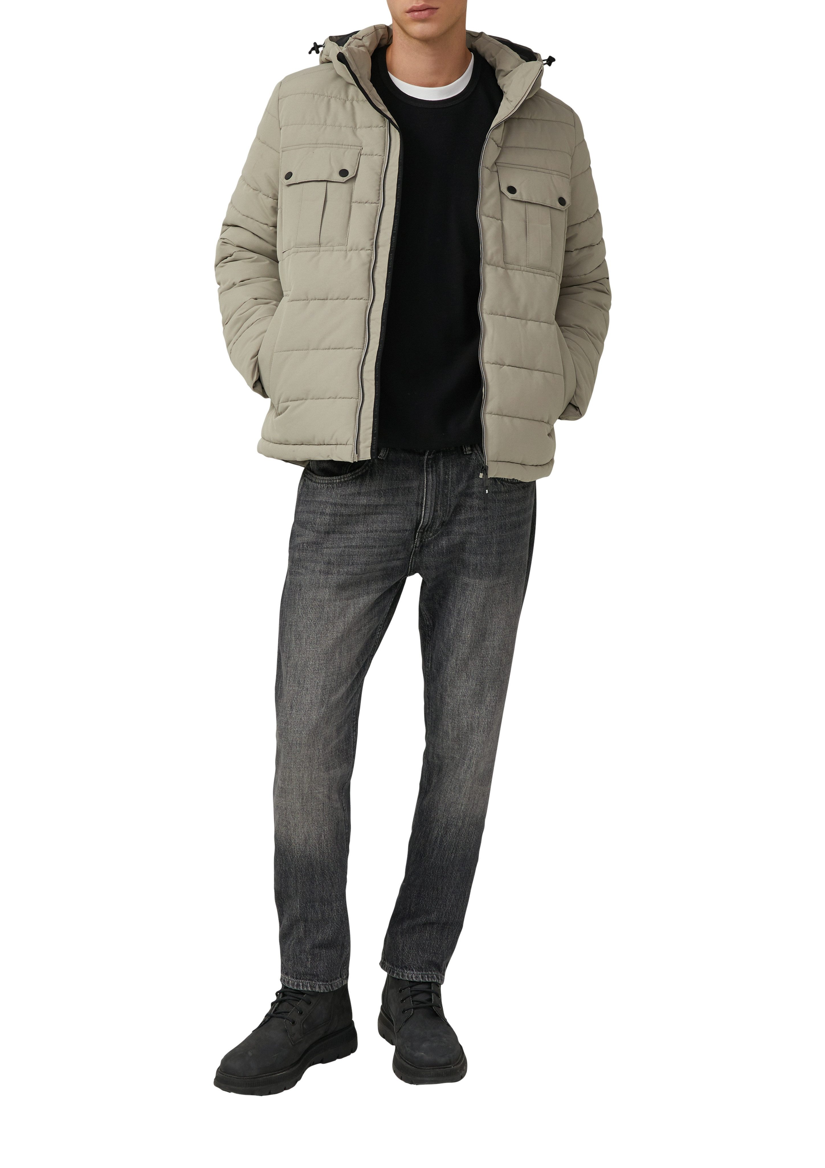 s.Oliver Steppjacke mit Kapuze und Kordelzug günstig online kaufen