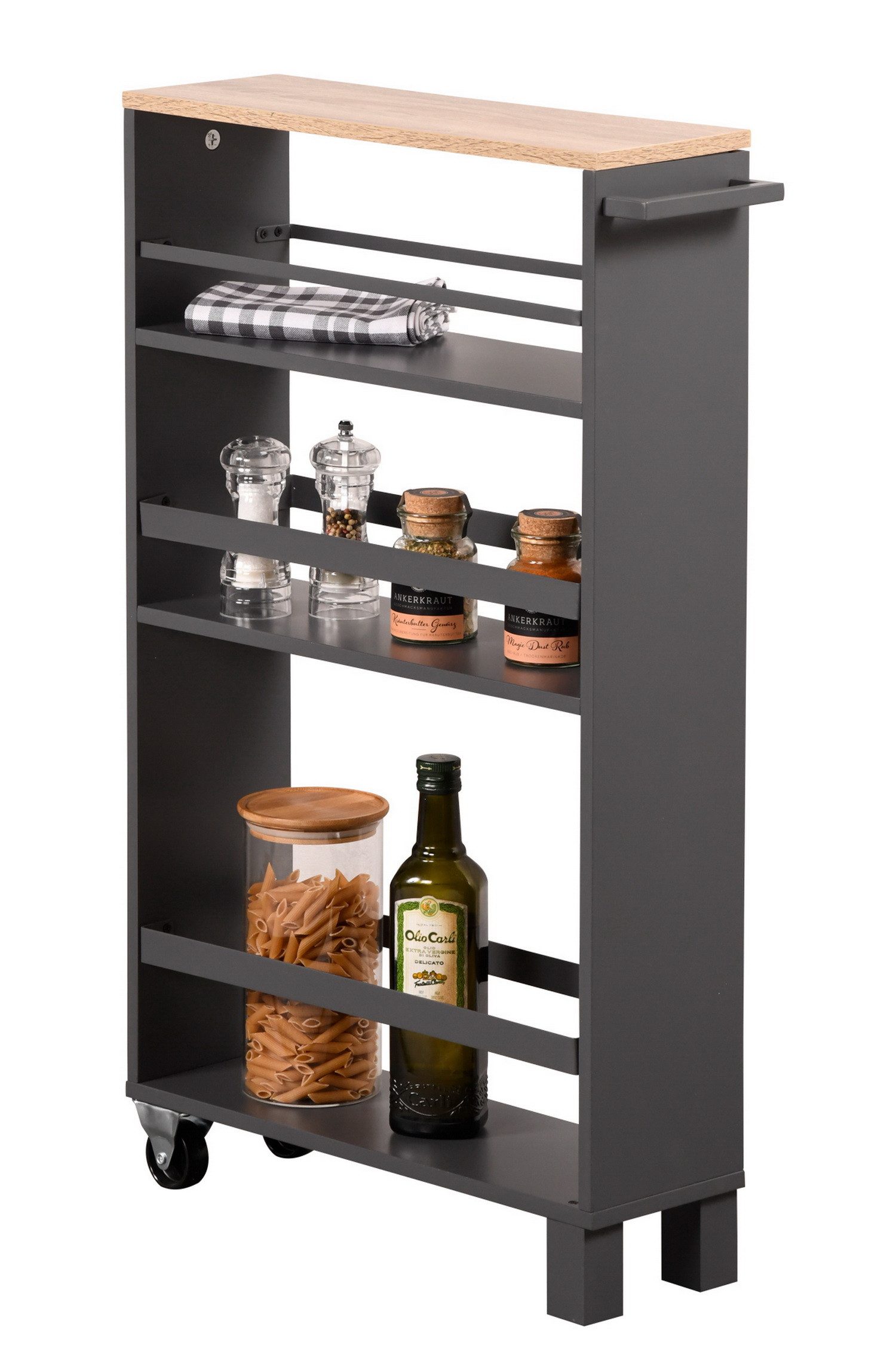 KESPER® Spannregal Nischenregal mit 2 Lenkrollen günstig online kaufen