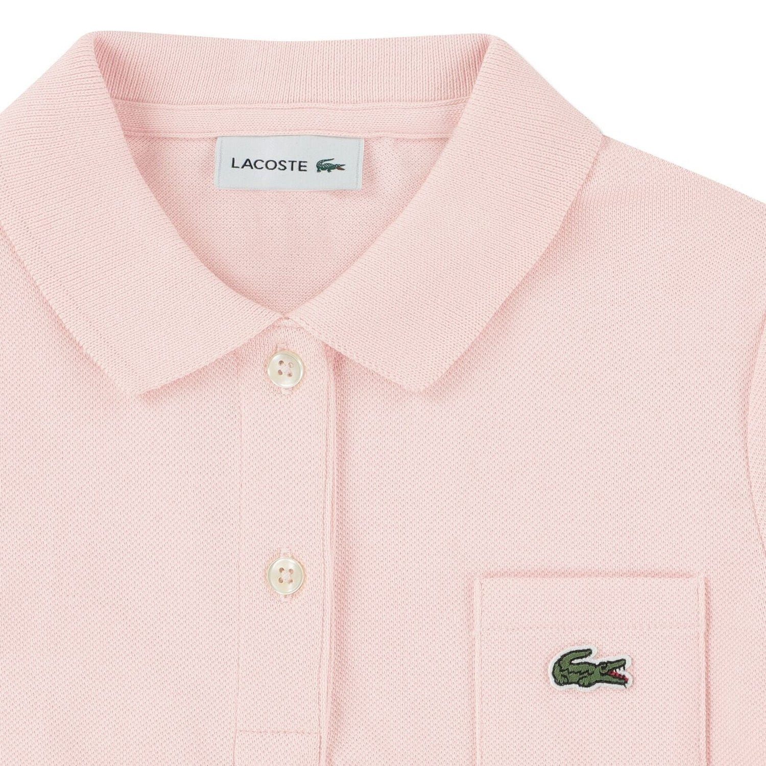 Lacoste Polokleid Lacoste Mädchen-Polokleid aus Petit Piqué – Rosa