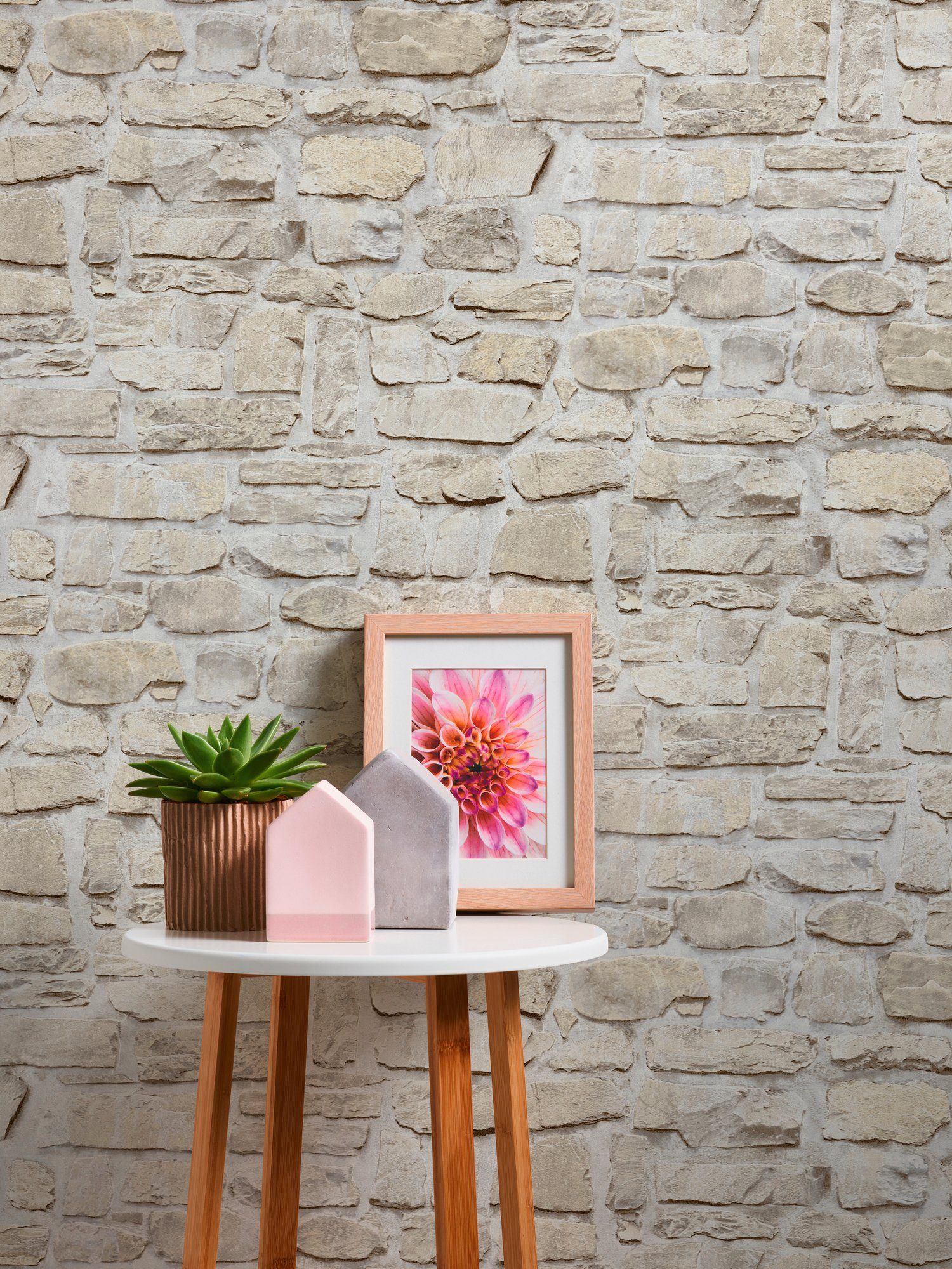 A.S. Création Vliestapete Il Decoro Stein Beige FSC® günstig online kaufen