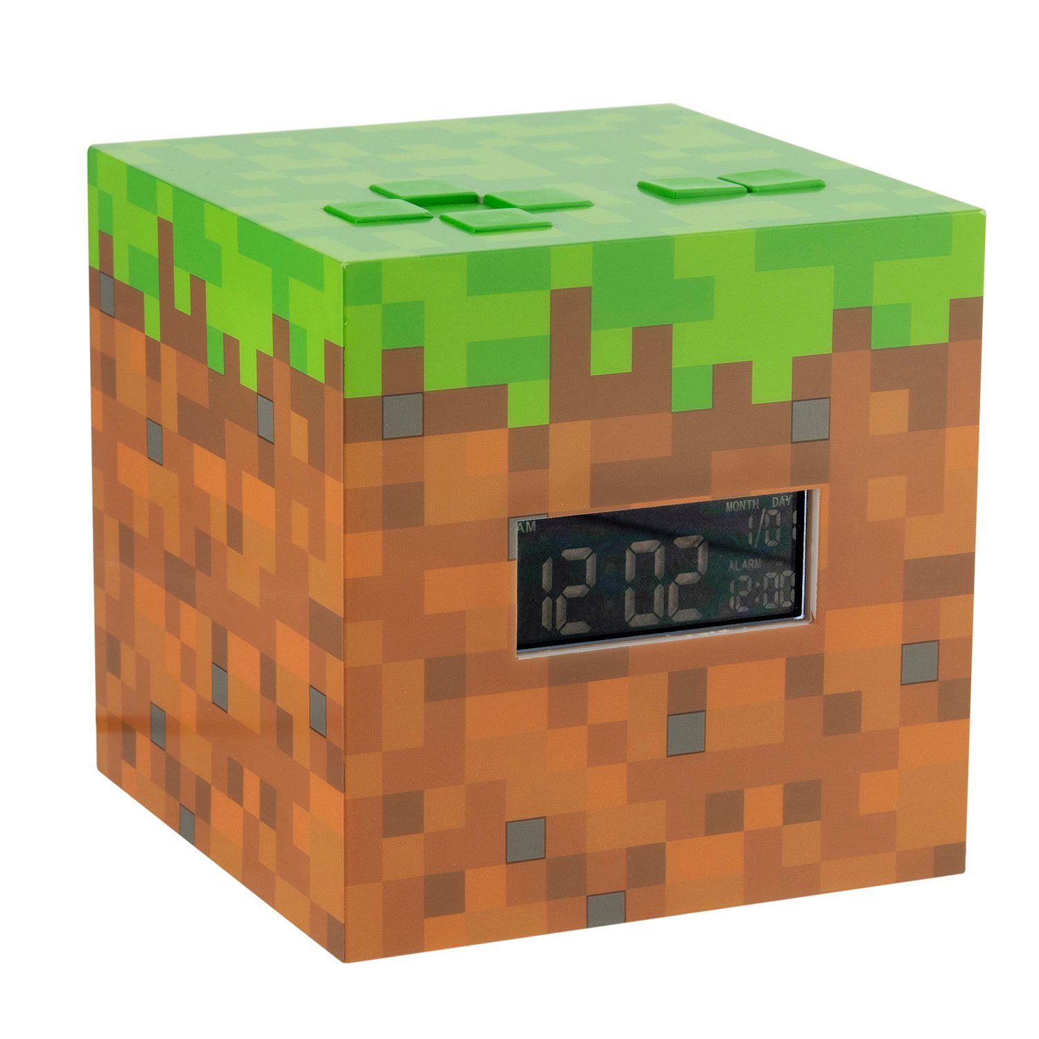 Paladone Uhr Minecraft Wecker SunriseMusik Grasblock Sound & Light (USB) günstig online kaufen