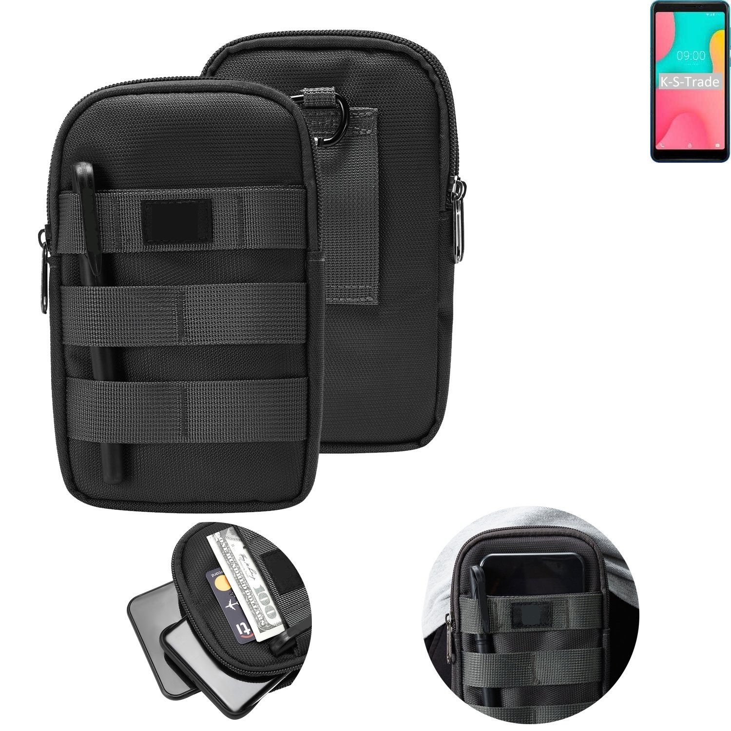K-S-Trade Handyhülle für Wiko Y60, Holster Gürtel Tasche Handy Tasche Schutz Hülle dunkel-grau viele
