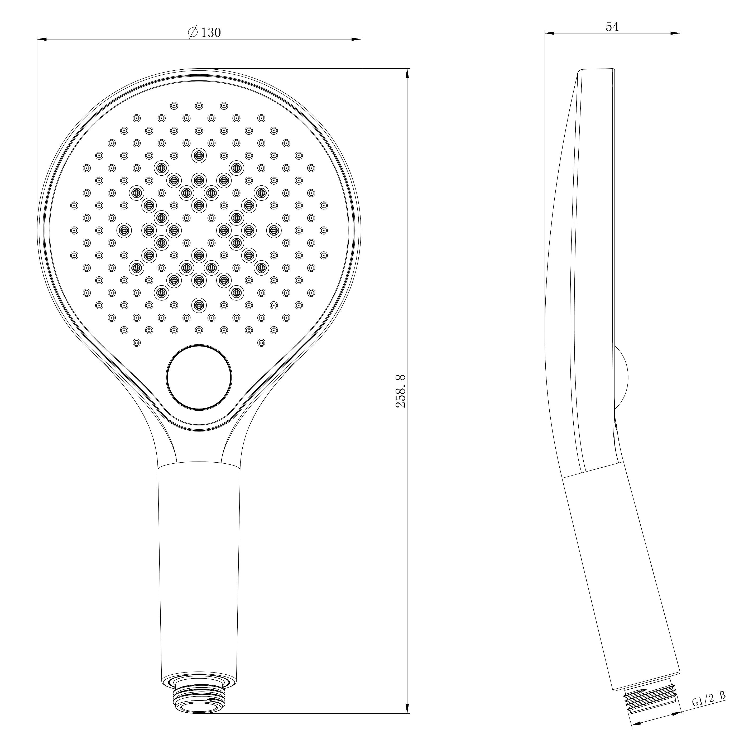 Bernstein Duschsystem 4011 PRO, Duschsäule Thermostat Schwarz - Inkl. Handbrause & Regenduschkopf