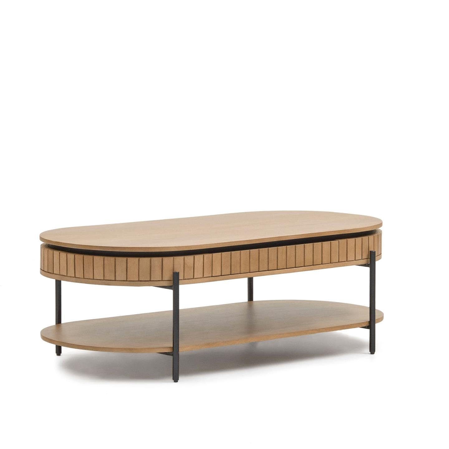 Natur24 Beistelltisch Couchtisch Licia 65 x 130 x 45 cm Mangoholz Wohnzimmer