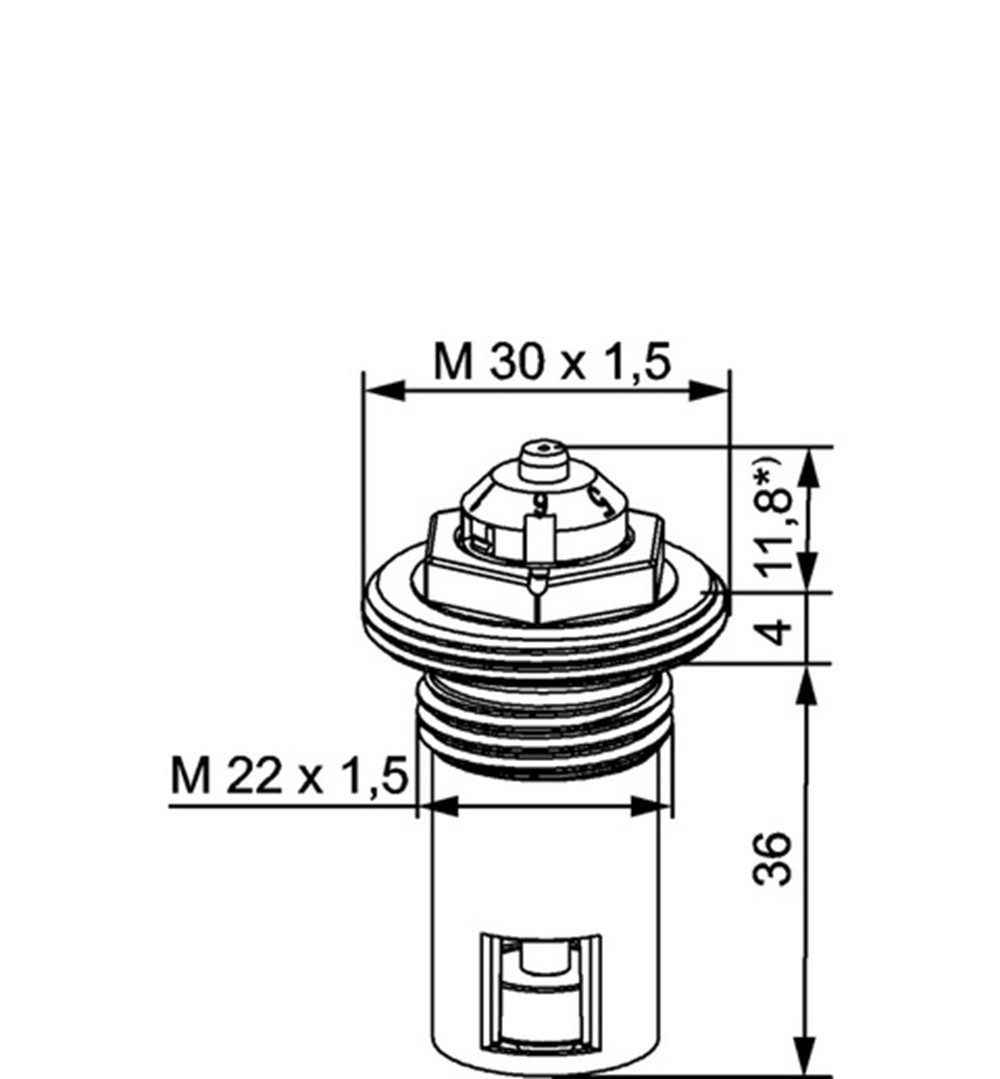 IMI Heimeier Heizkörperthermostat HEIMEIER Thermostat-Oberteil für VHK mit genauer Voreinstellung, (1 St)