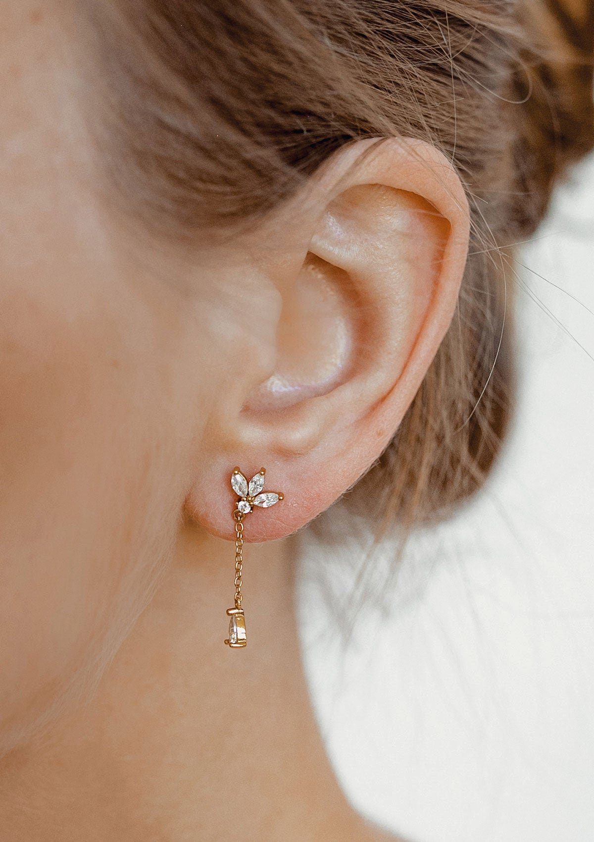 Hey Happiness Paar Ohrhänger Tropfen Kristalle, Ketten Ohrstecker Silber 92 günstig online kaufen