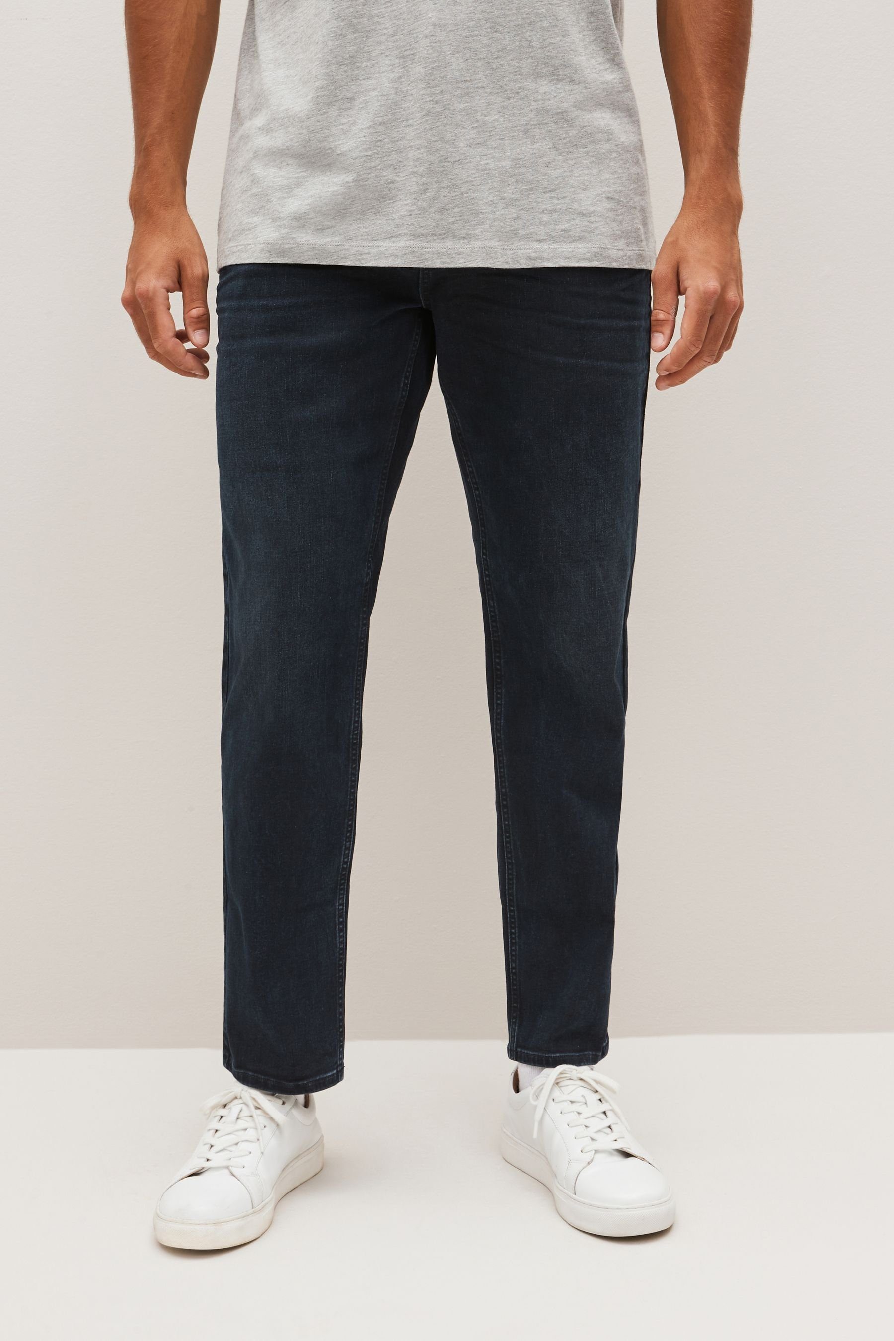 Next Straight-Jeans Straight-Fit Stretch-Jeans mit Gürtel (1-tlg)