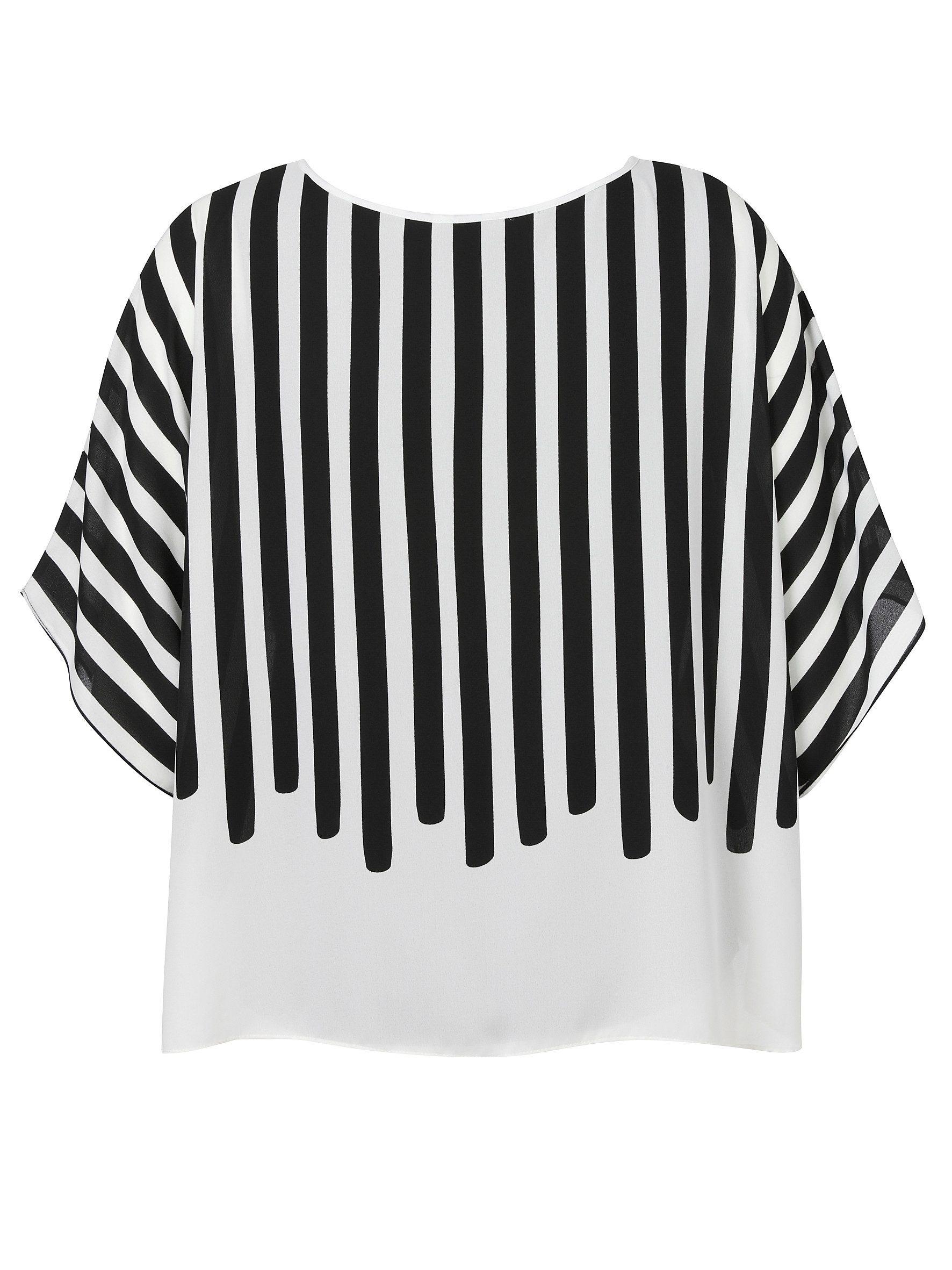 VIA APPIA Kurzarmbluse Bluse Rundhals 1/2 Arm Druck