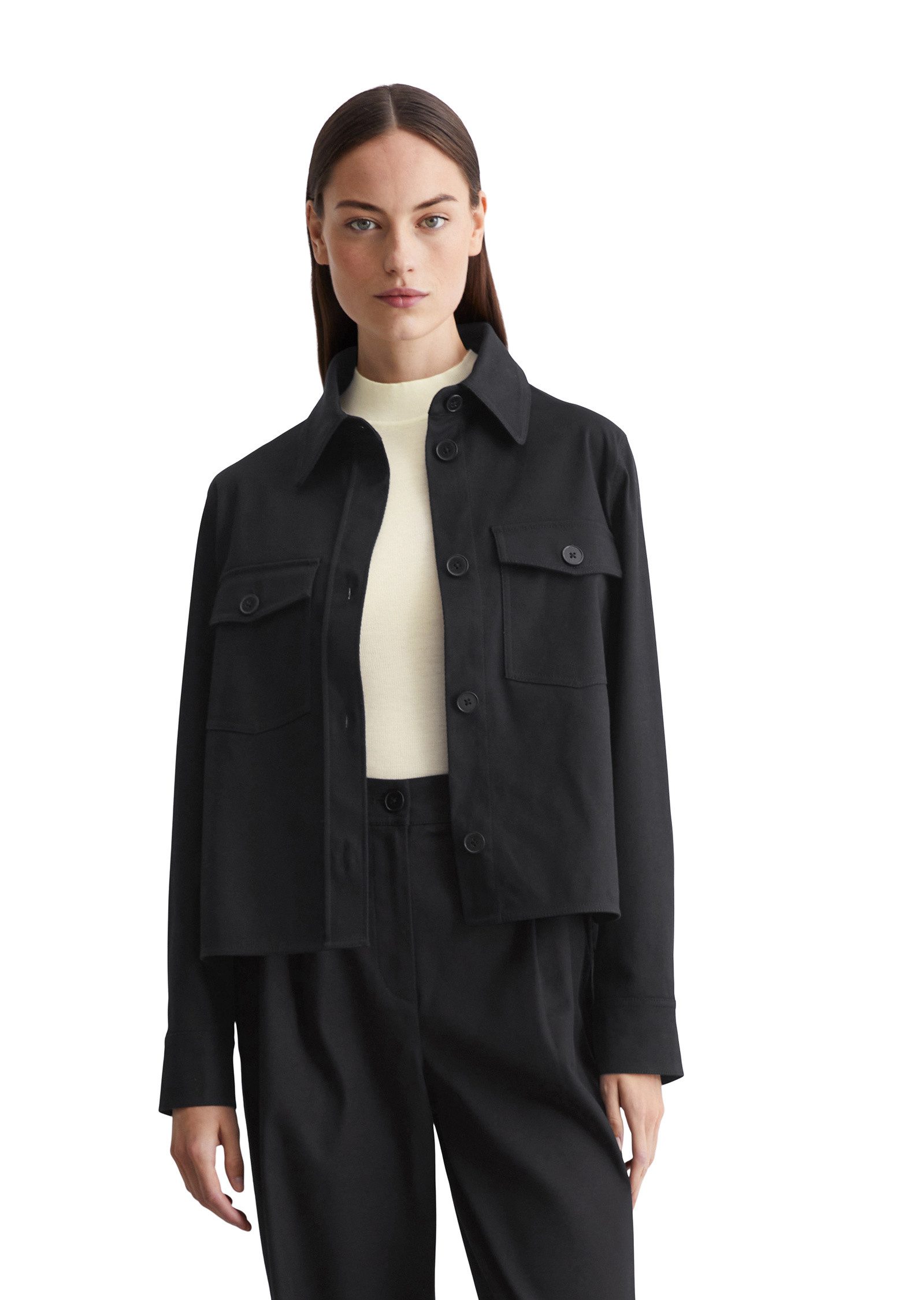 Kurzjacke aus Organic-Cotton-Lyocell-Mix