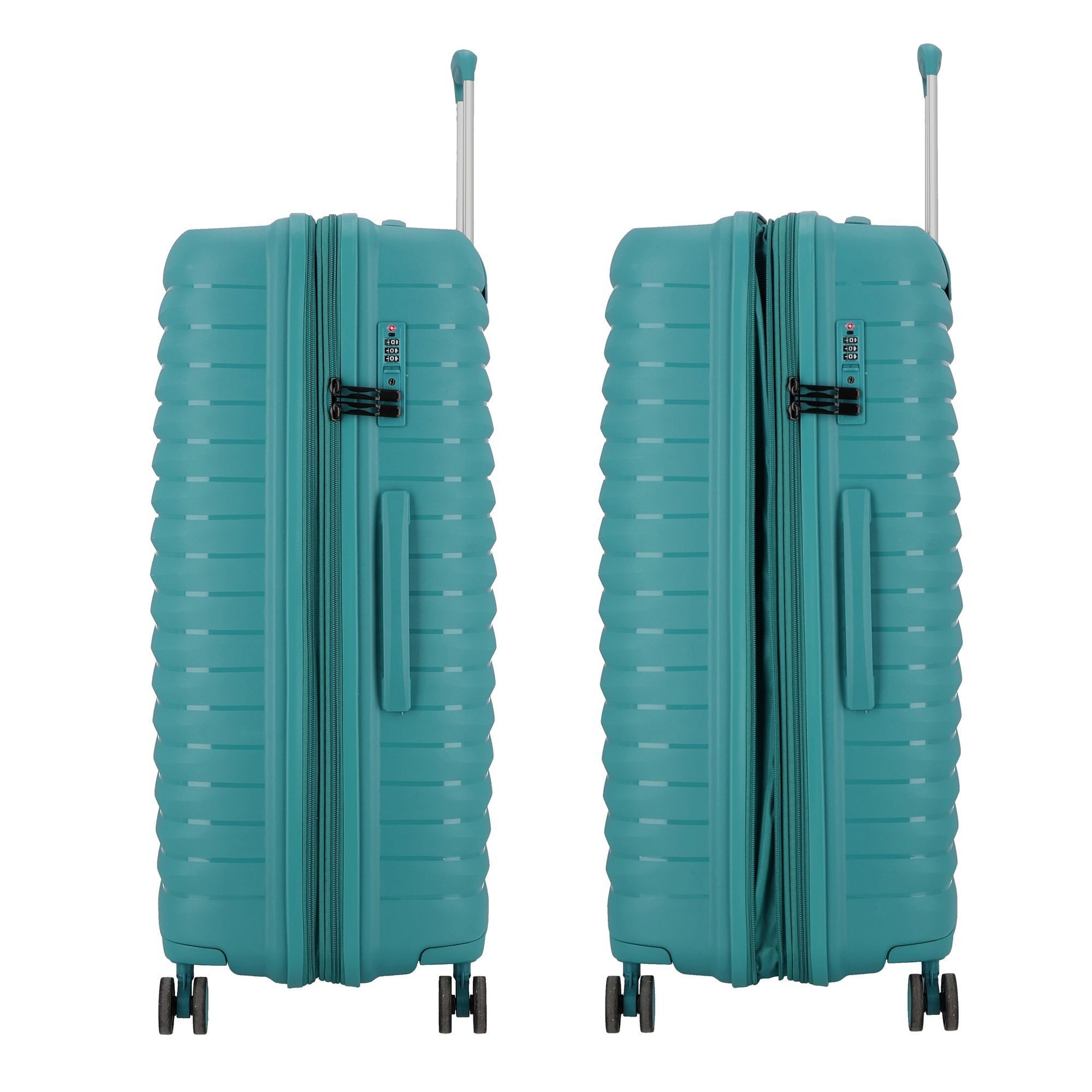 D&N Hartschalen-Trolley Travel Line, 4 Rollen, Polypropylen