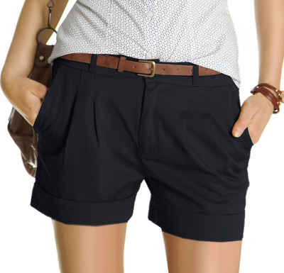 be styled Shorts »Chino shorts, kurze Bundfalten Hosen Damen j161p«