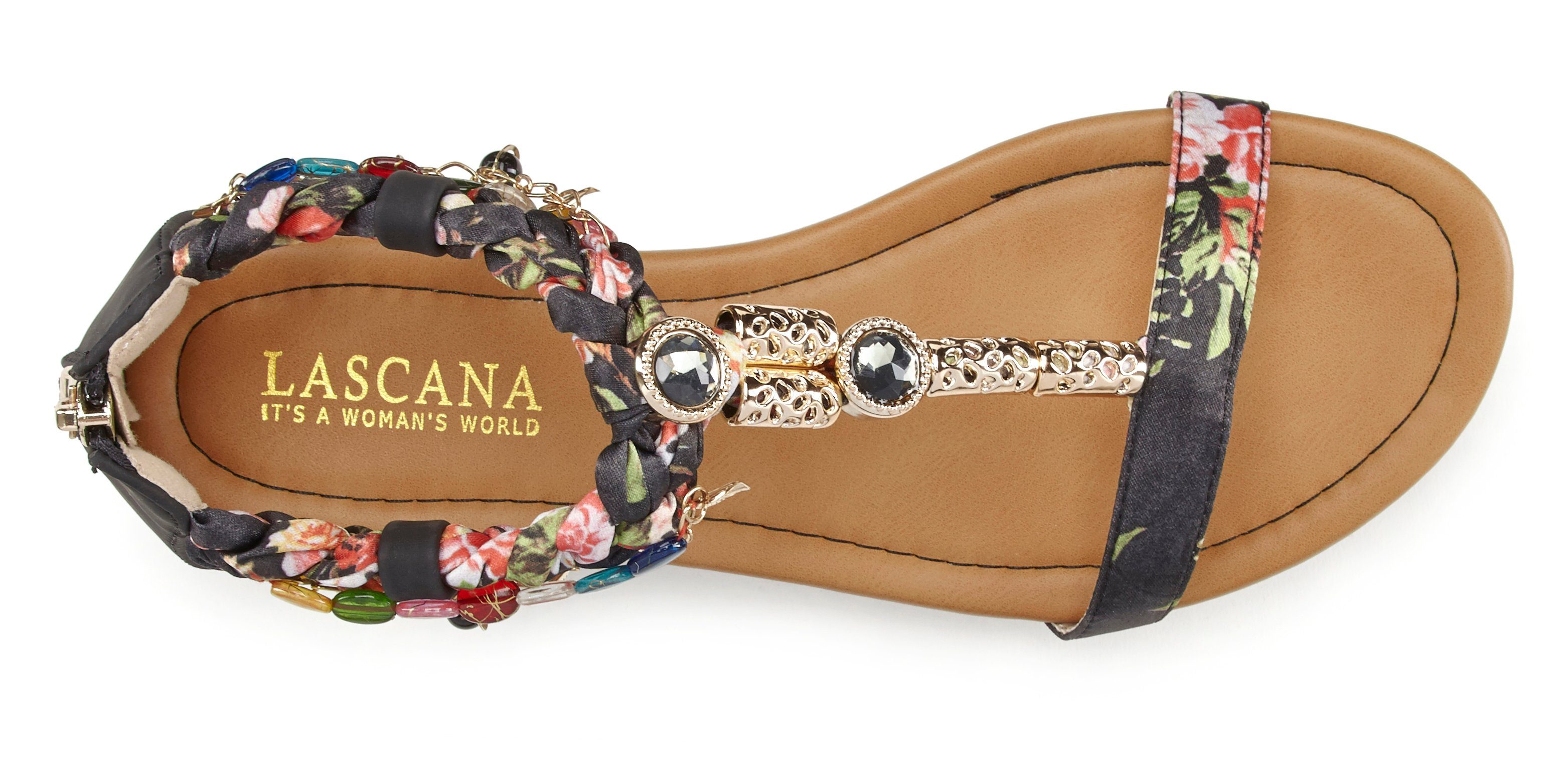 LASCANA offener Schuh, Sandale Sandalette, Sommerschuh im Festival-Look VEGAN
