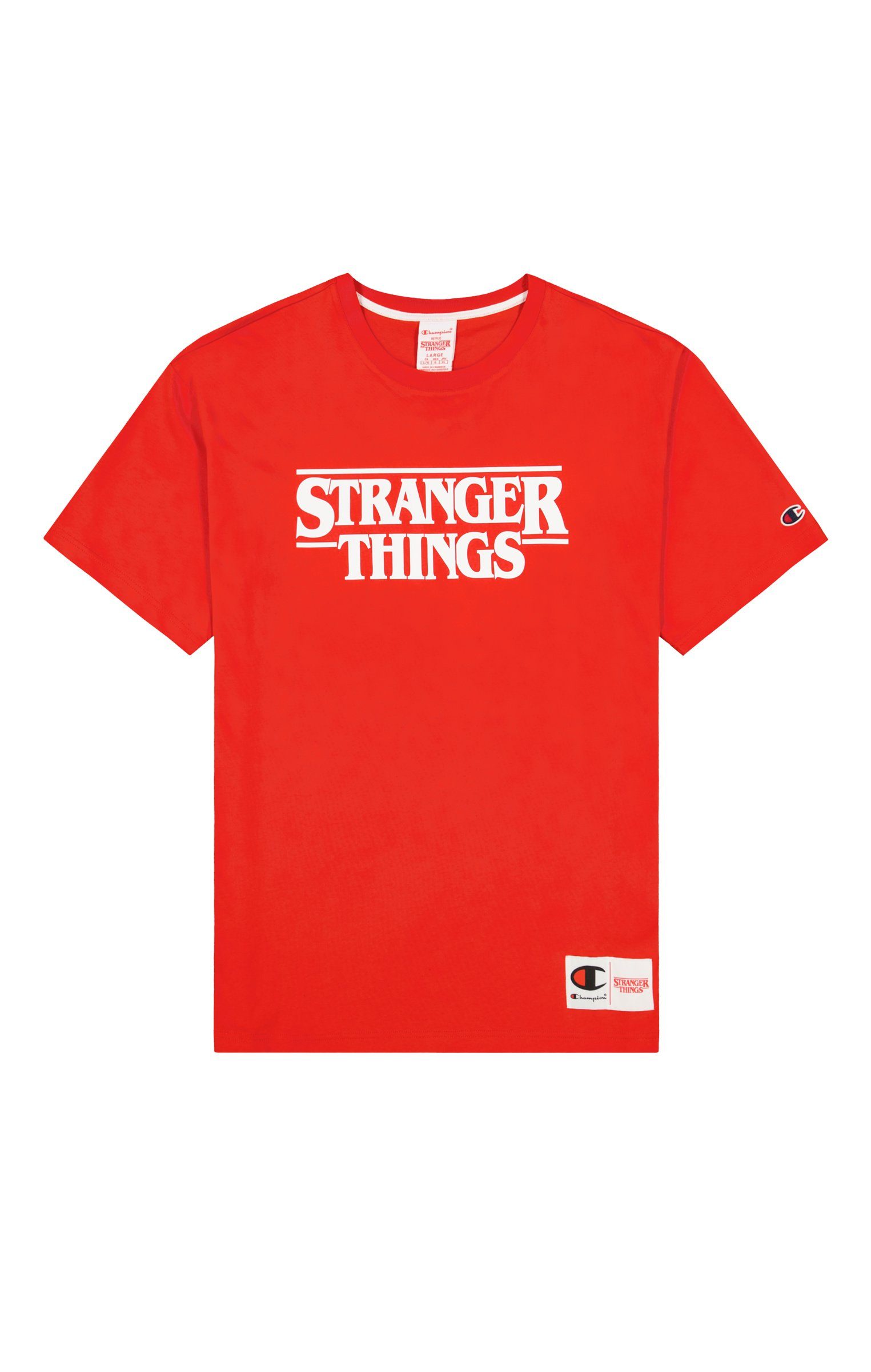 Champion T-Shirt Champion Unisex T-Shirt Crewneck Stranger Things Adult rot (rs033)