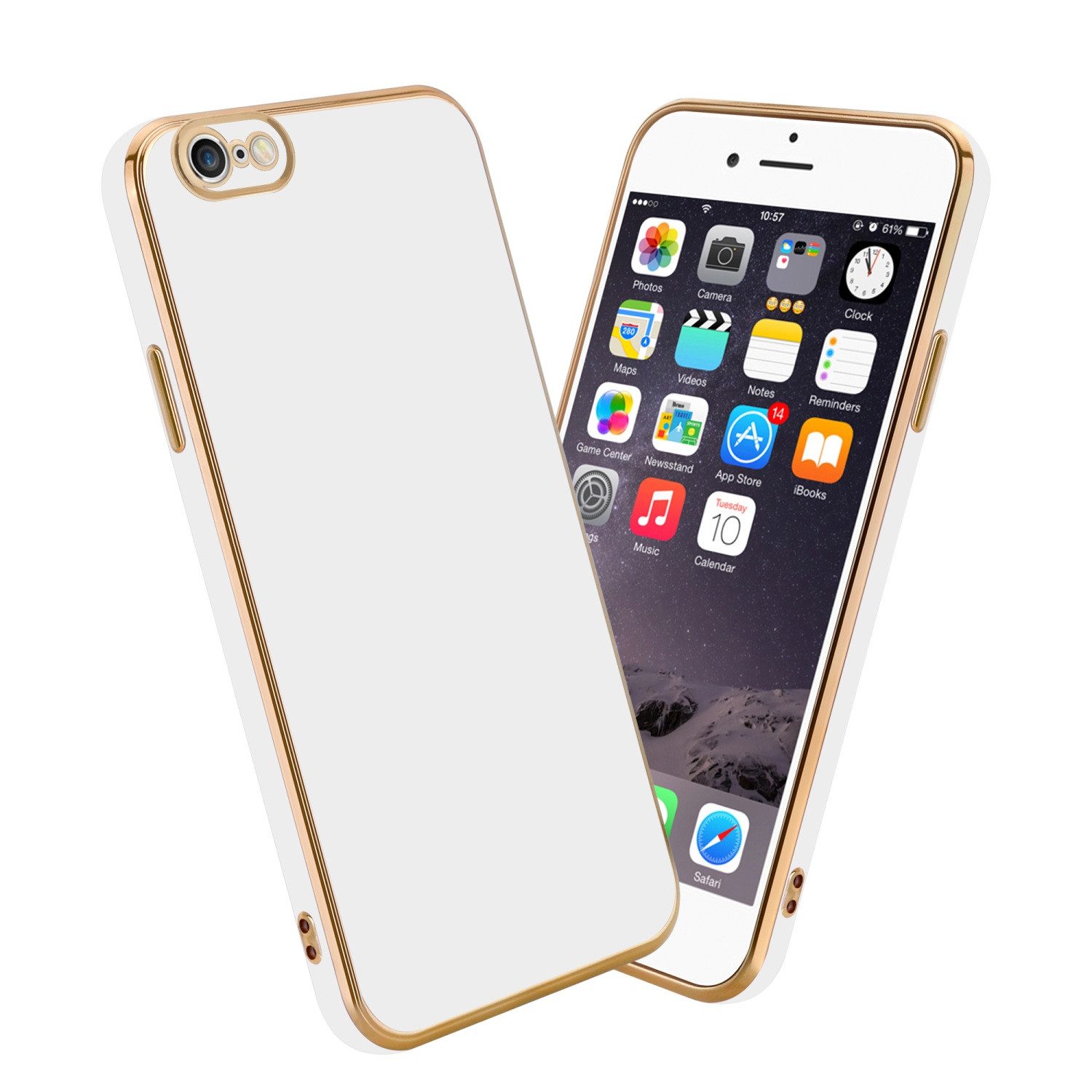 Cadorabo Smartphone-Hülle für Apple iPhone 6 PLUS / 6S PLUS Hülle mit Kameraschutz Apple iPhone 6 PLUS / 6S PLUS, Schutzhülle - TPU Silikon Hülle - mit Kameraschutz