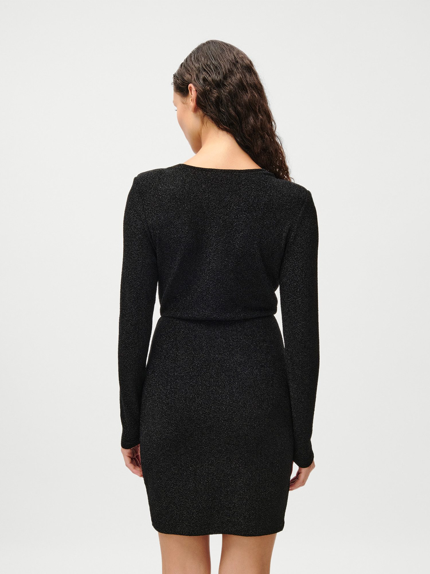 LeGer Minikleid Marcelina, LeGer by Lena Gercke mit Glitzergarn, Oberteil in Wickeloptik, figurbetonte Passform