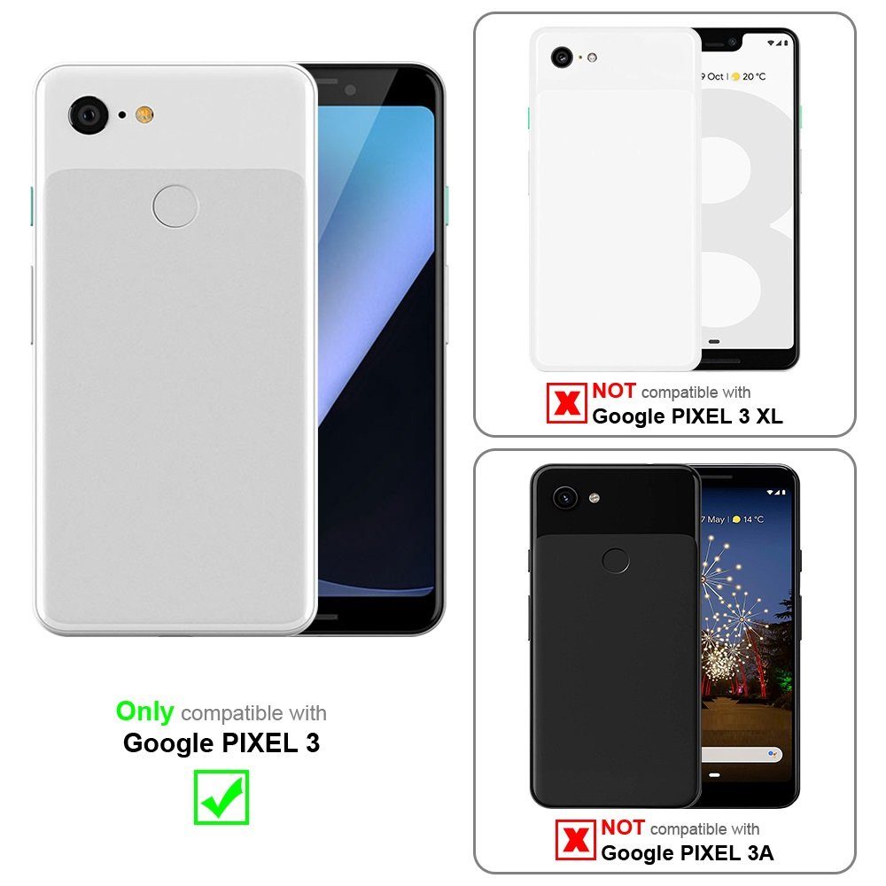 Cadorabo Handyhülle für Google PIXEL 3 Hülle Google PIXEL 3, Hülle Schutzhülle mit Standfunktion, Kartenfach und Magnetverschluss