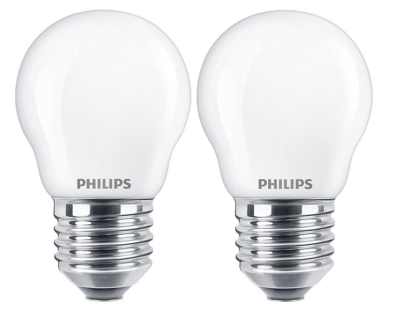 Philips LED-Leuchtmittel 2er Philips LED E27 G45 Tropfen 2,2W = 25W 250lm 230V Warmweiß 2700K, E27, Warmweiß