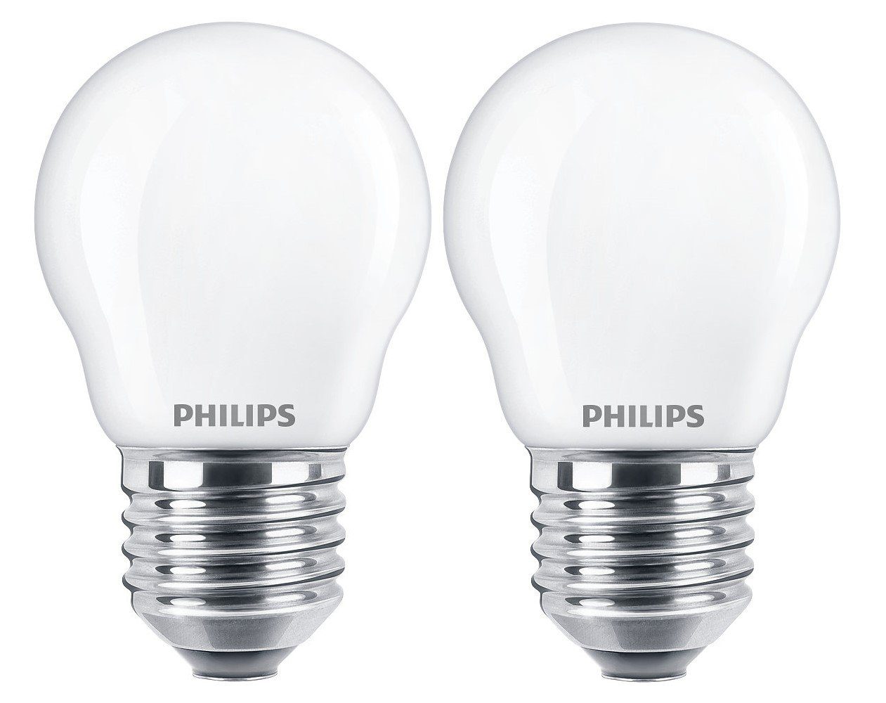 Philips LED-Leuchtmittel = 2,2W Philips 2er E27, Warmweiß 230V E27 Warmweiß G45 2700K, 25W Tropfen LED 250lm