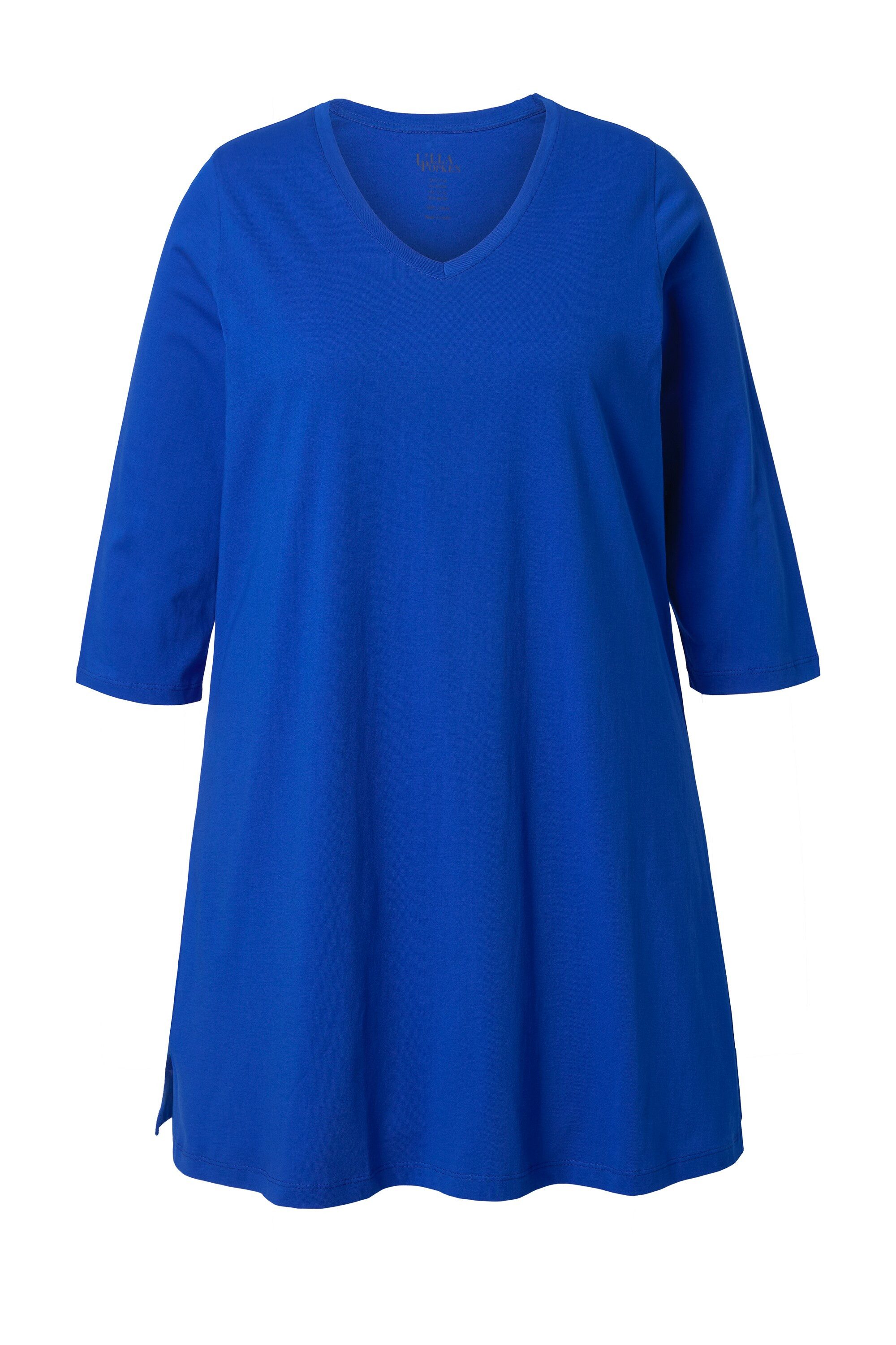 Ulla Popken Longshirt Longshirt A-Linie V-Ausschnitt günstig online kaufen