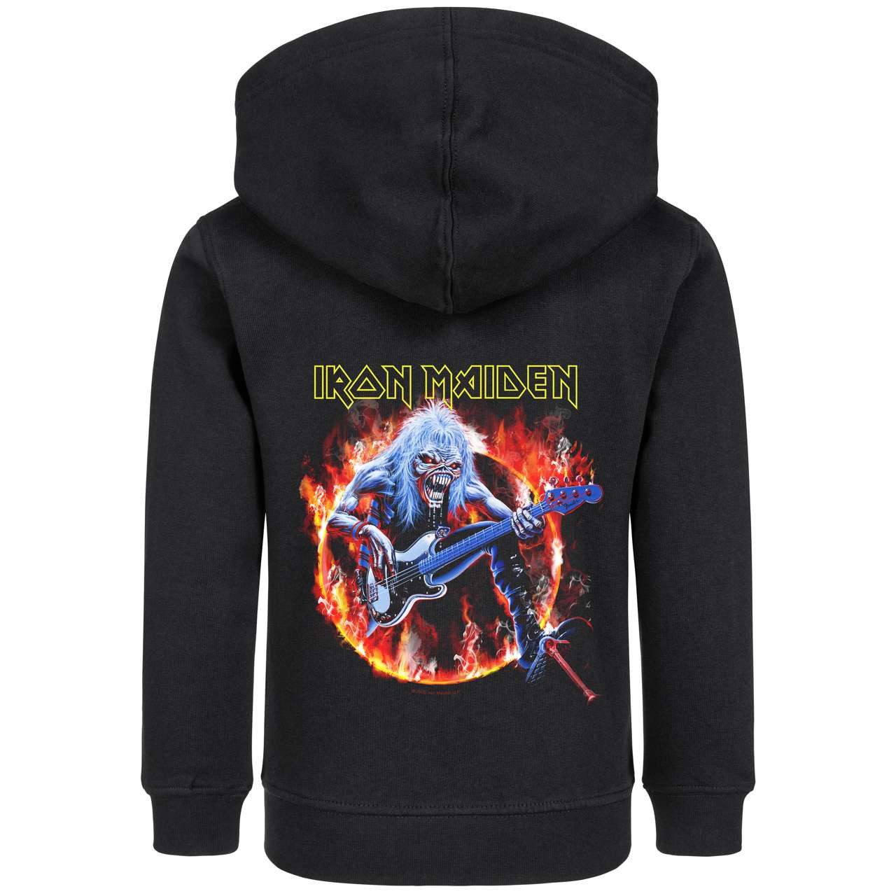 Metal Kids Kapuzensweatjacke mit Iron Maiden (Fear Live Flame) Aufdruck für Kinder von 2–14 Jahren