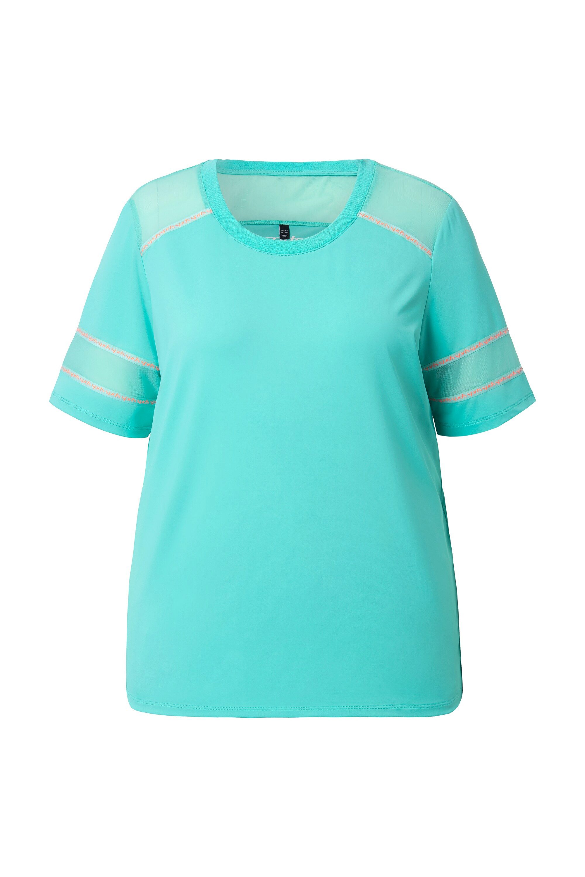 T-Shirt Funktions-Shirt Mesh-Einsatz Rundhals Halbarm