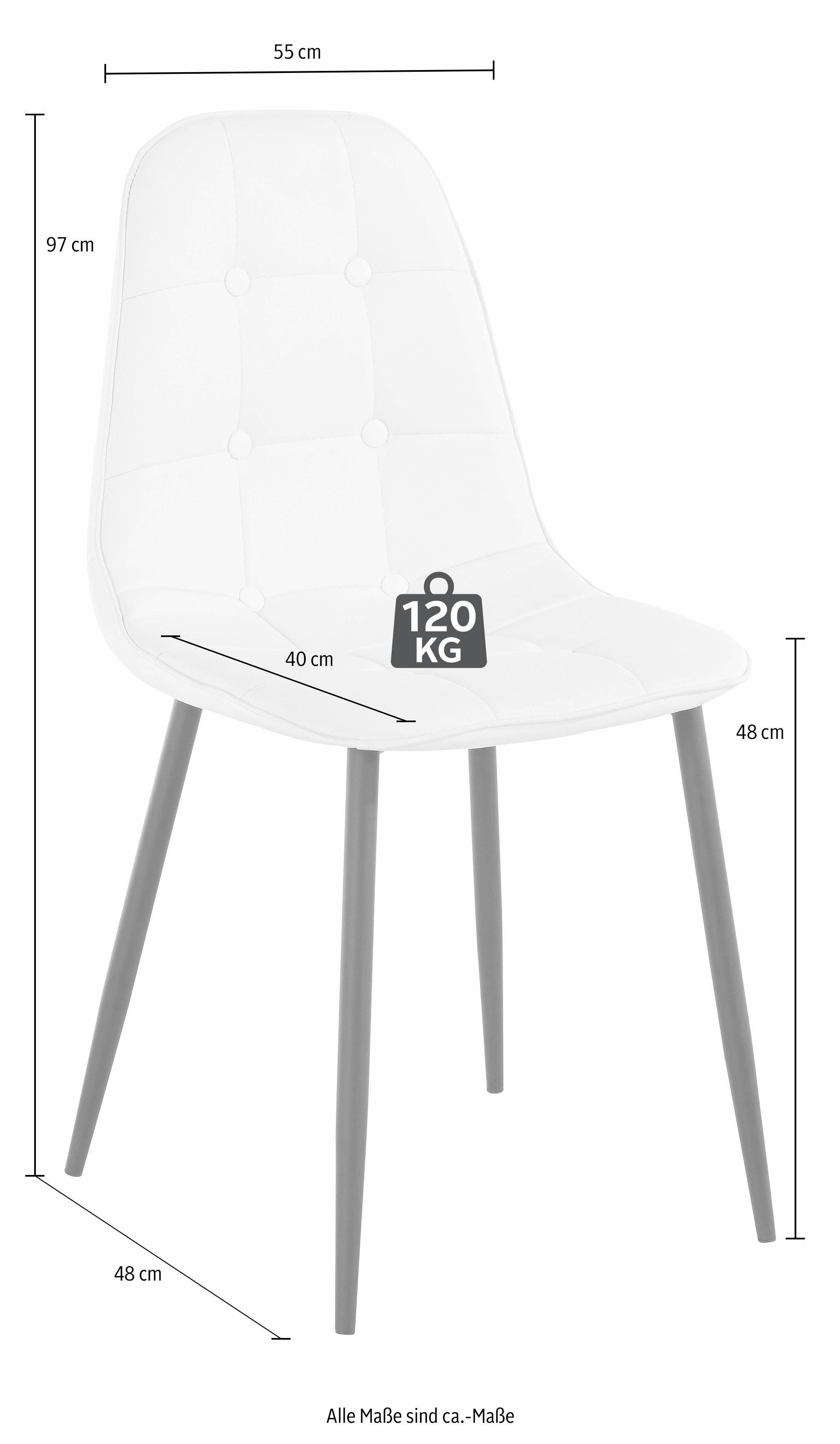 OTTO home Essgruppe, (Set, 5-tlg), mit Esstisch 80 cm breit