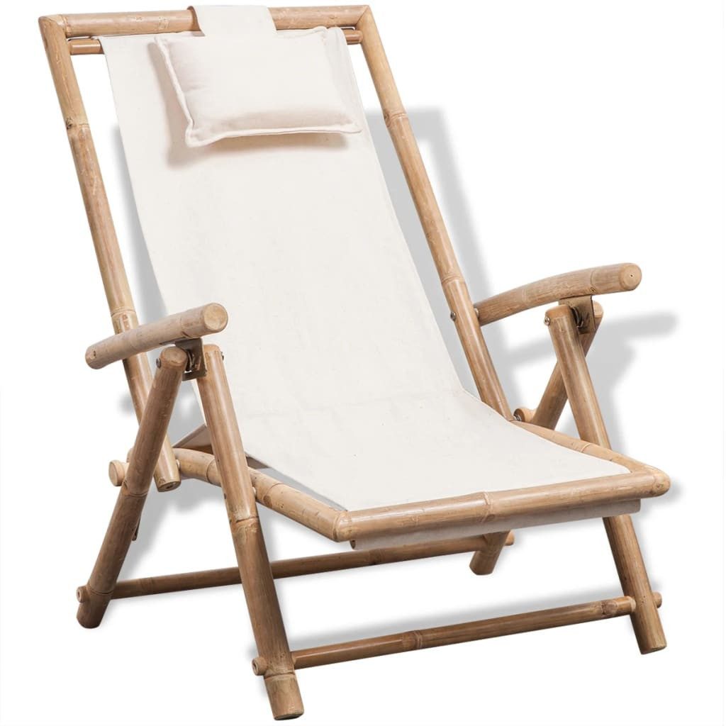 Gartenlounge-Sessel Garten-Liegestuhl Bambus