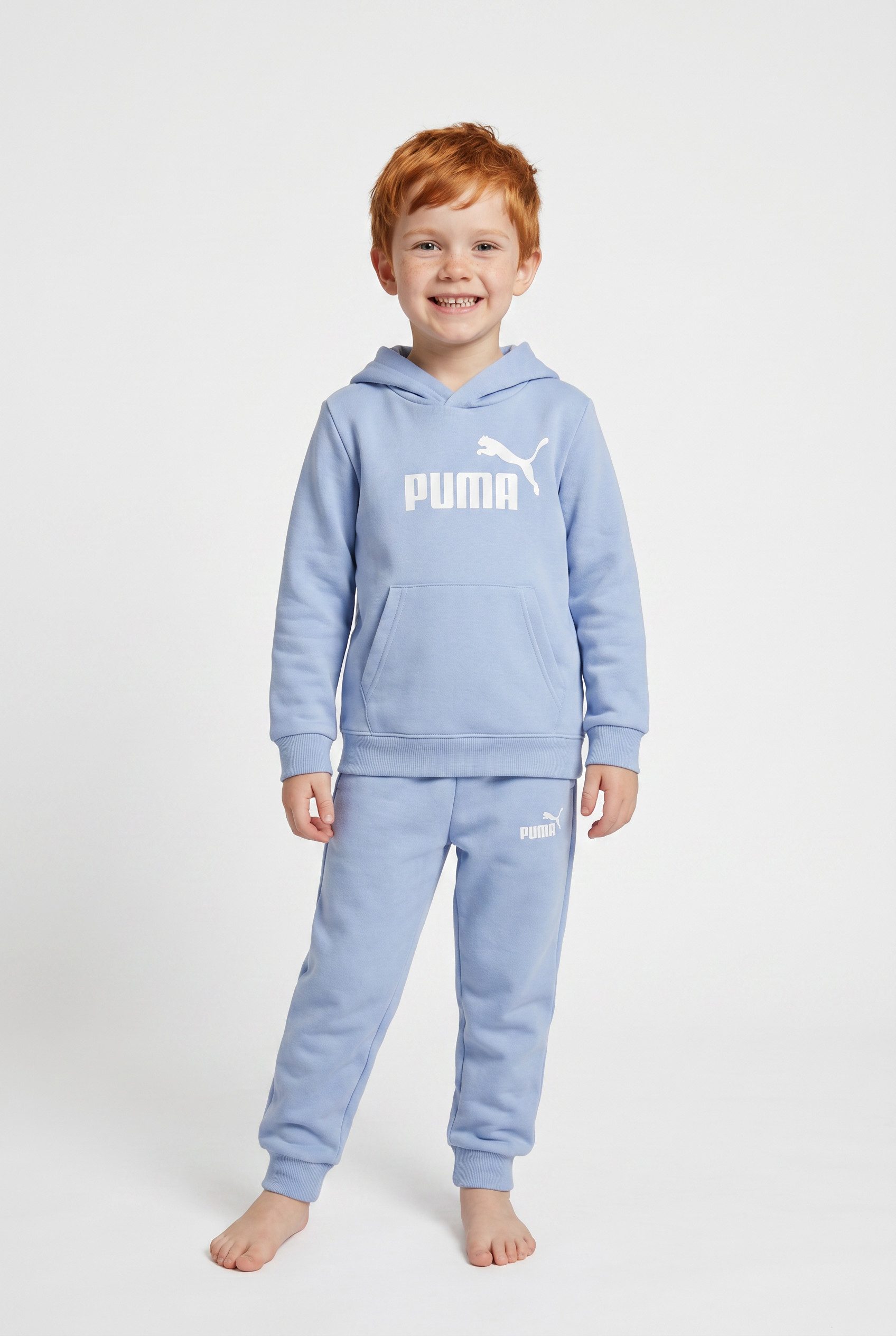 PUMA Trainingsanzug ESS NO1 LOGO SWEAT SUIT FL PS (2-tlg), mit Kapuze, bequeme Passform