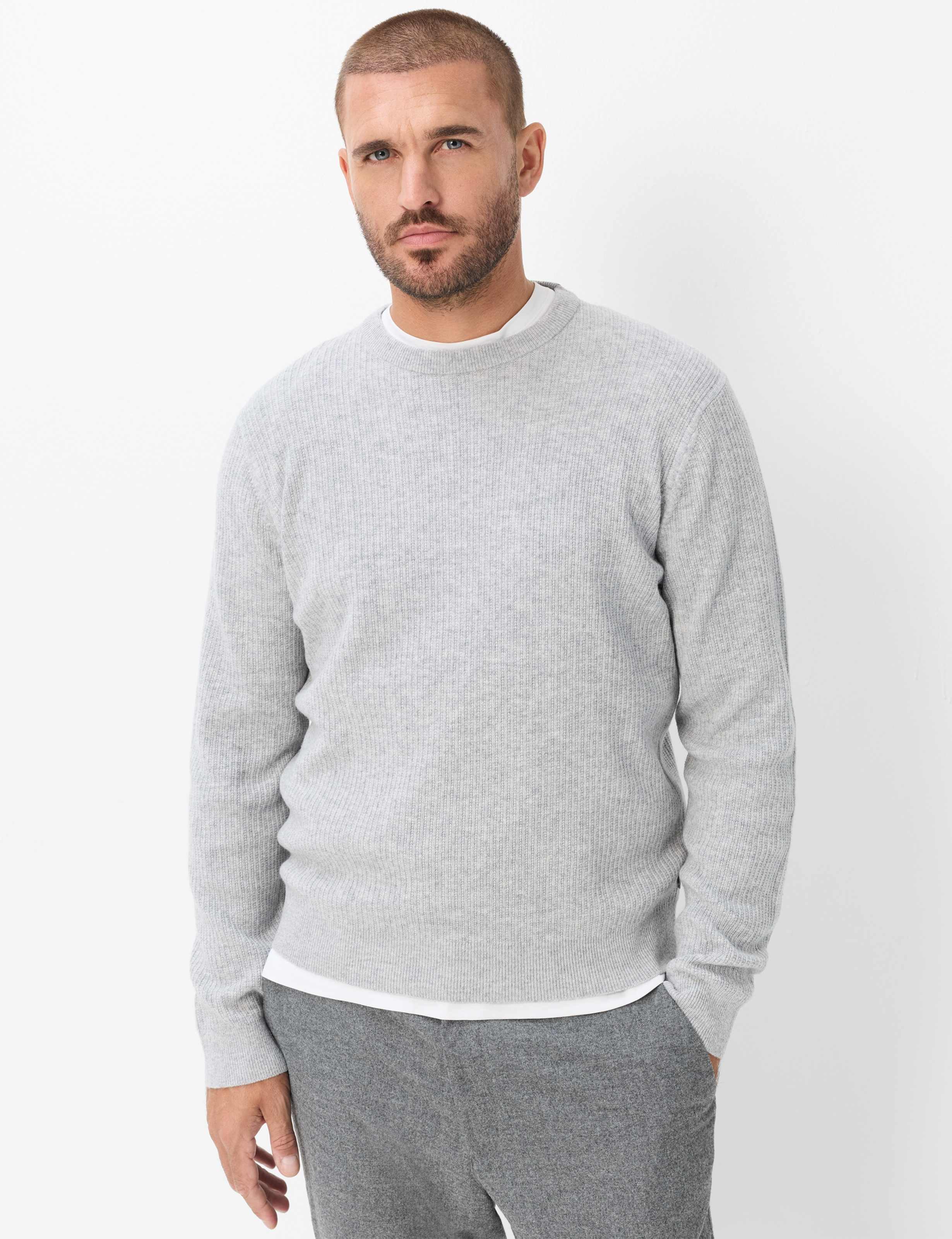 Brax Rundhalspullover Style RICK Cashlana: Strickpullover im Wolle-Kaschmir-Mix