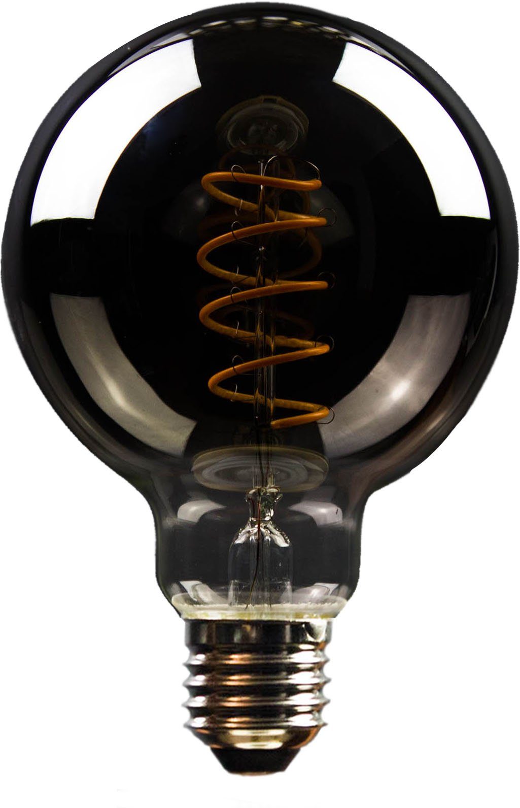 E27, Globe, 4 superwarmweis 4er-Set, smoky, Vintage, 95 LED-Filament BLULAXA Vintage mm, Extra-Warmweiß, St.,