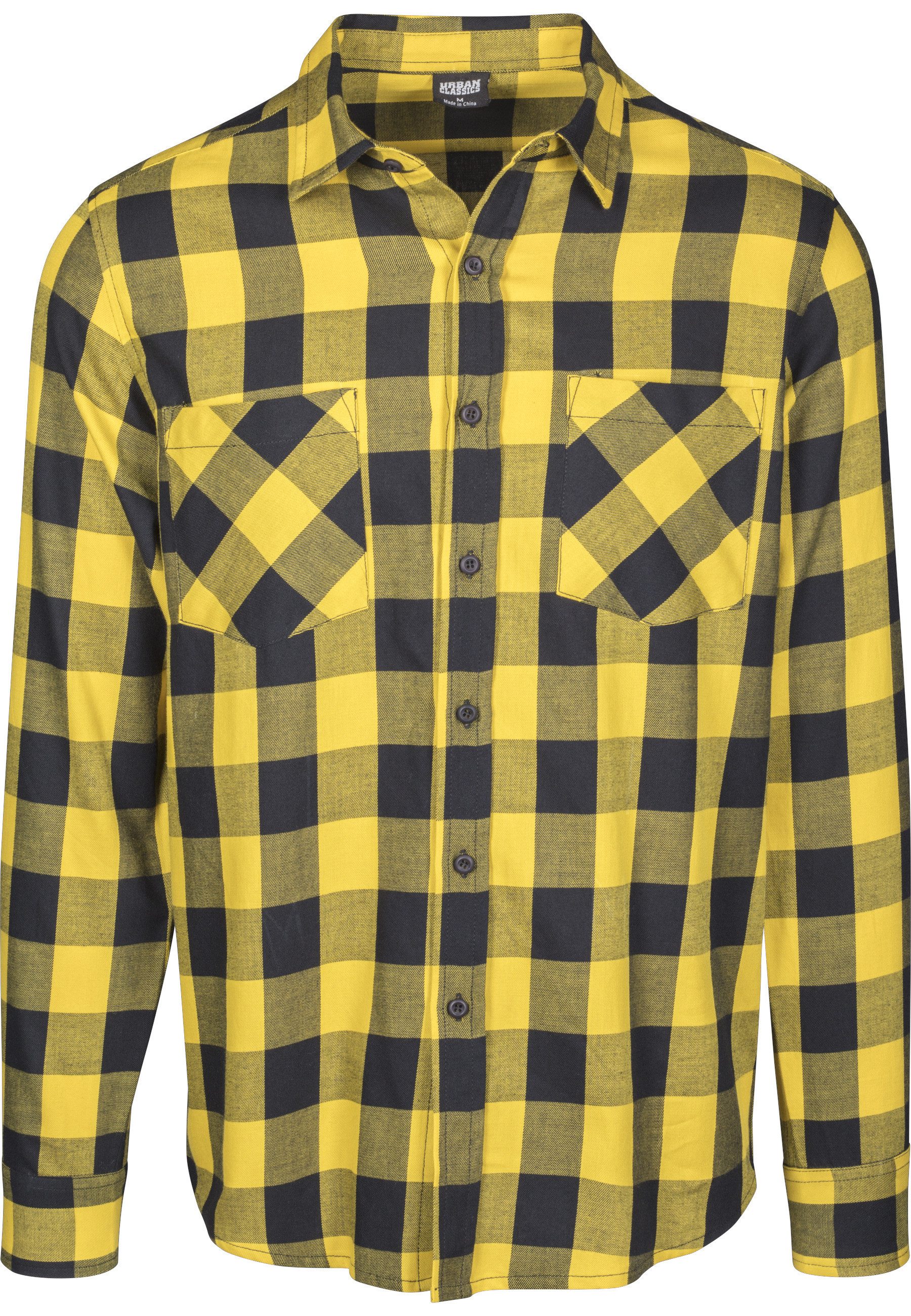Kurzarmshirt Urban Classics Herren Checked Flanell Shirt