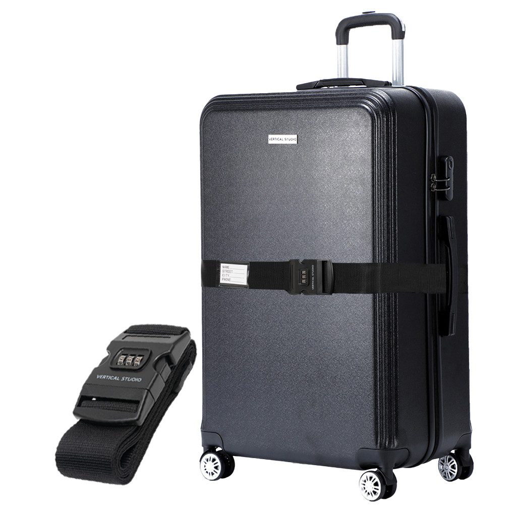 VERTICAL STUDIO Trolley Koffer mit Koffergurt, 4 Rollen