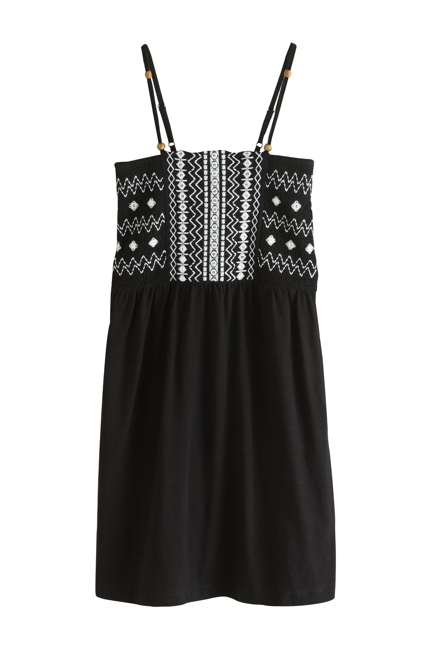 Trägerkleid Minikleid mit Trägern und Stickerei